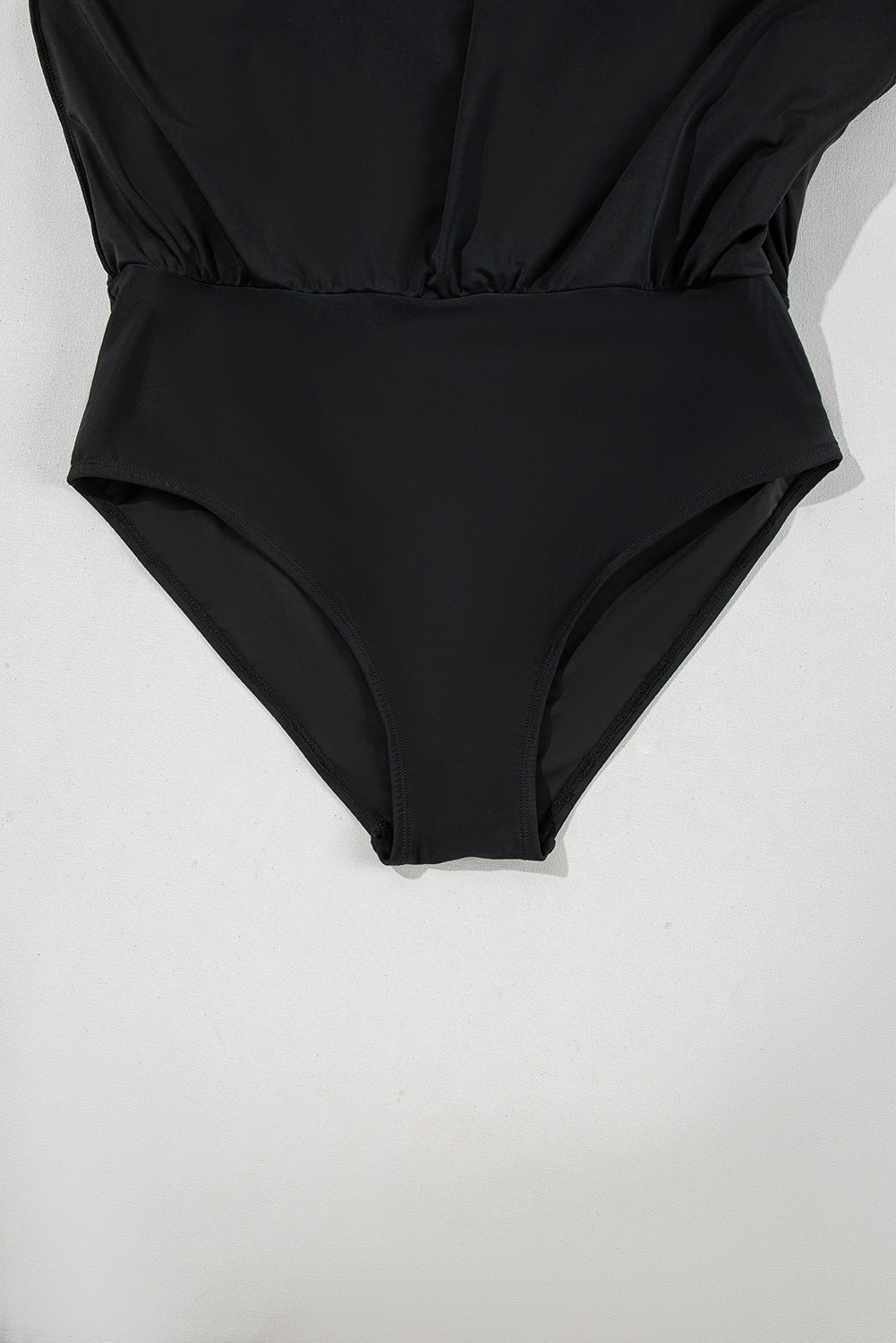 Black Square Neck Knot Plus Size One Piece Swimsuit BB Fashion Outlet