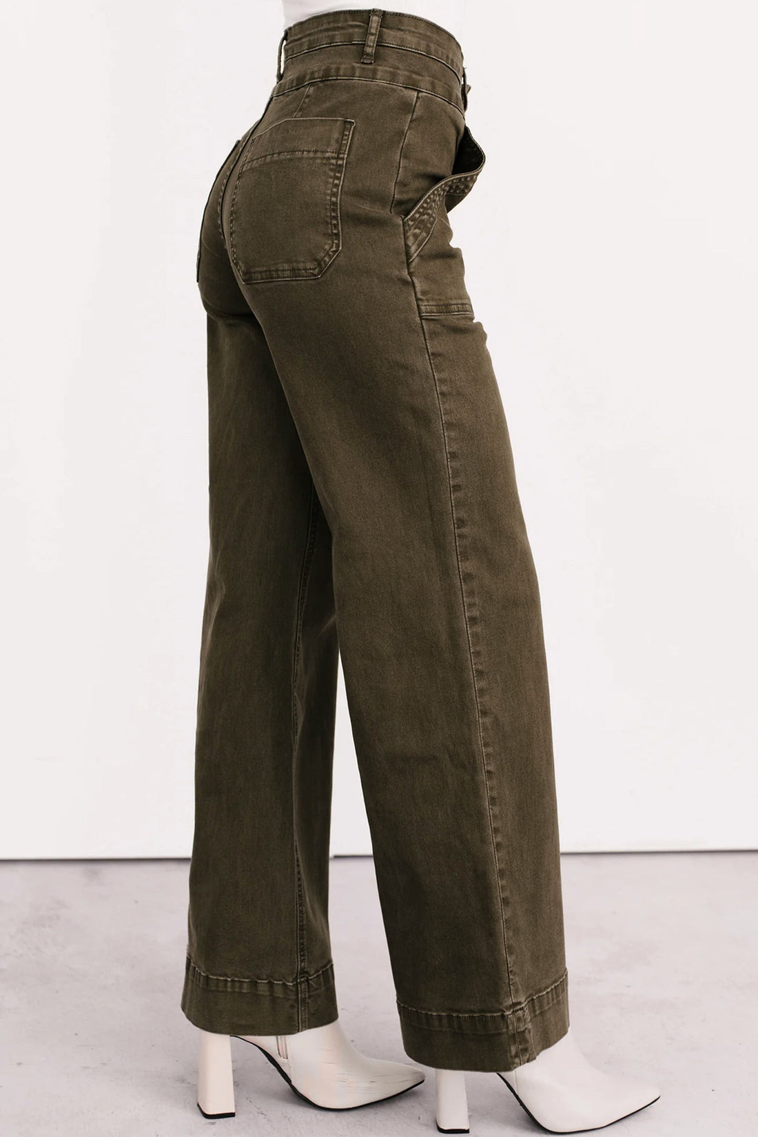 Double Waistband Loose Straight Jeans - eAura