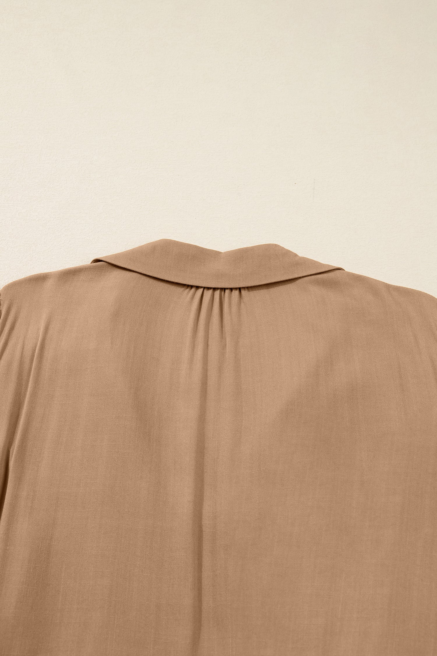 Smocked V-Neckline Leopard Piping Accent Bracelet Plus Size Long Dress - eAura