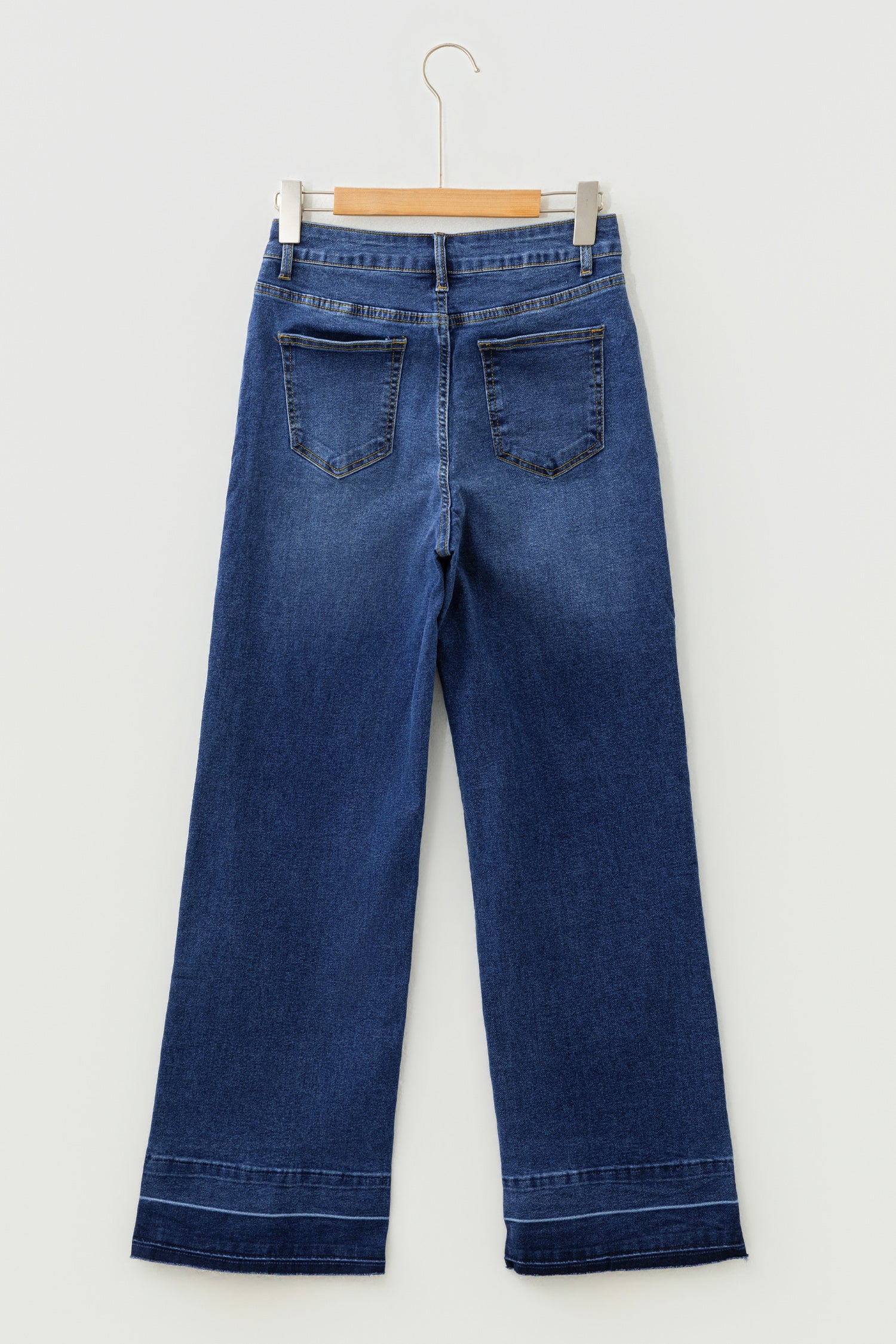 Raw Hem Straight High Rise Loose Jeans