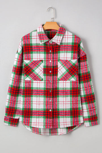 Red Plaid Casual Flannel Shacket Dear-Lover Dropshipping