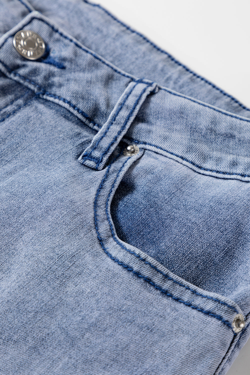 Beau Blue High Waist Button Zip Fly Bell Bottom Flared Jeans Dear-Lover Dropshipping