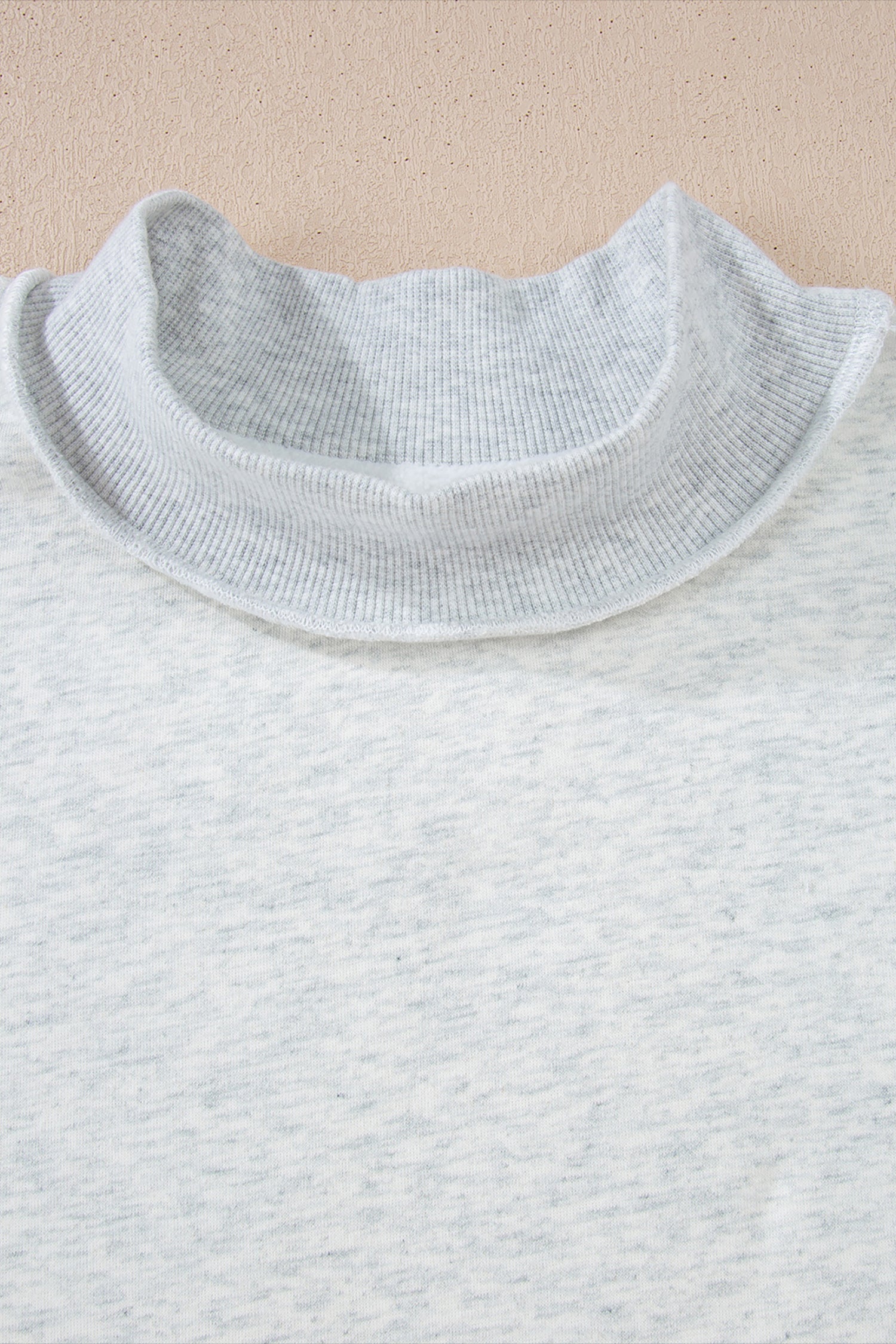 Black Oversize Drop Shoulder Reversible Mock Neck Sweatshirt