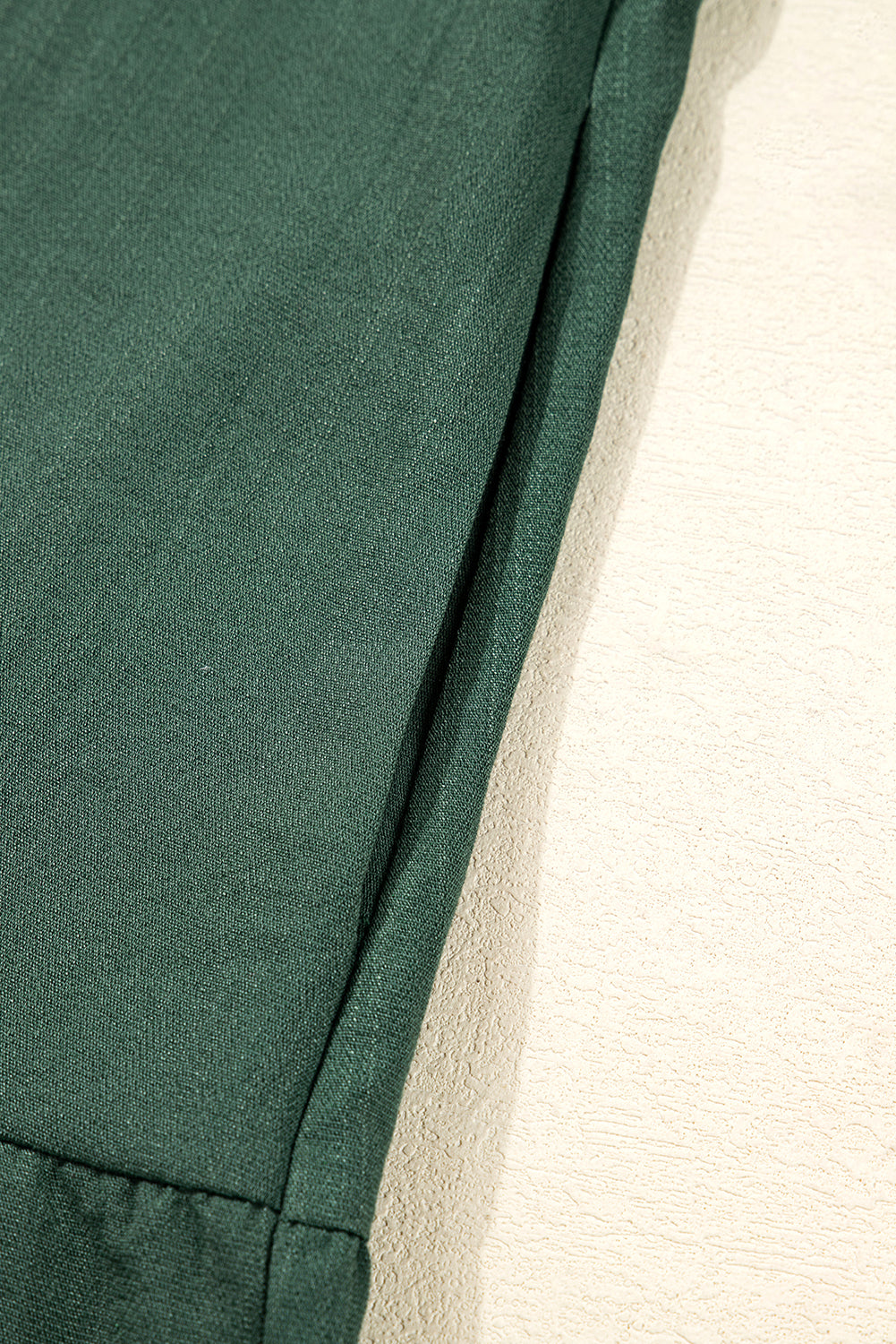 Contrast Ricrac Trim Button V-Neck Knotted Bracelet Sleeve Shift Dress - eAura