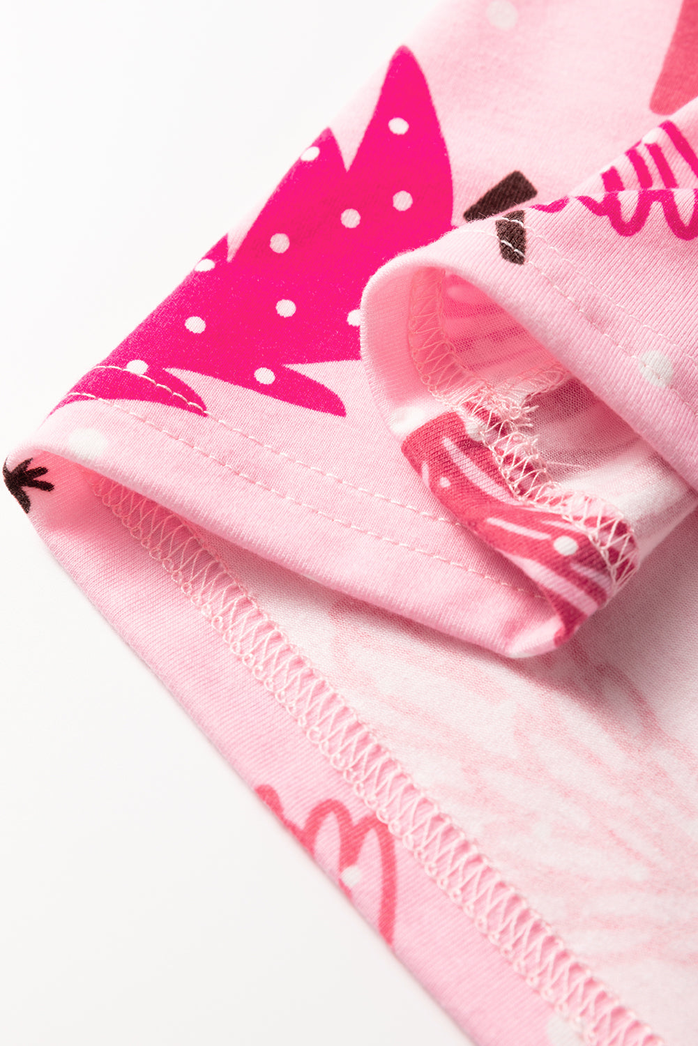 Pink Christmas Tree Print Long-Sleeve Pyjama Set eAura