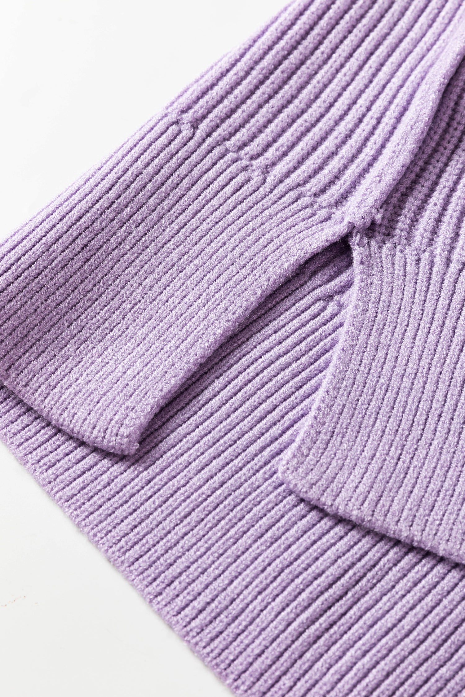 Long Sleeve Ribbed Knit Stand Neck Regular Fit Sweater – Chestnut