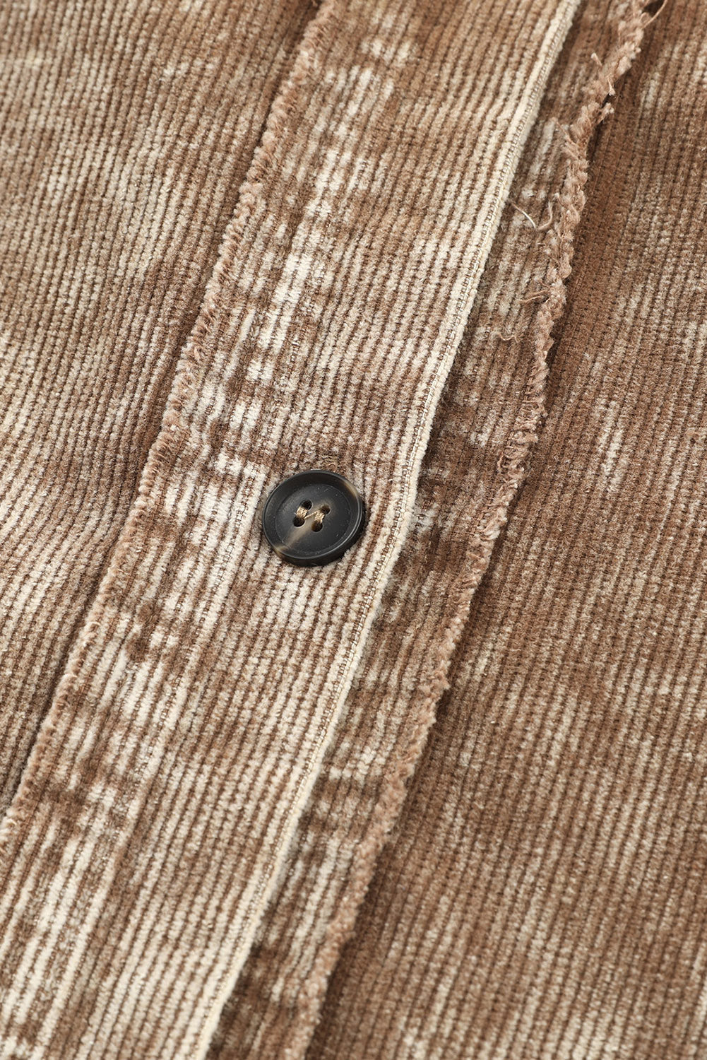Khaki Vintage Distressed Mineral Wash Oversized Shacket eAura