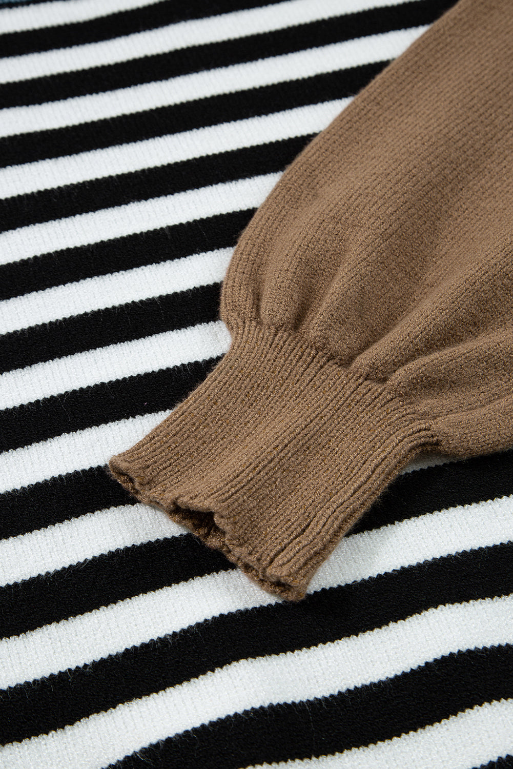 Striped Panels Colourblock Sleeve Sweater Dear-Lover Dropshipping
