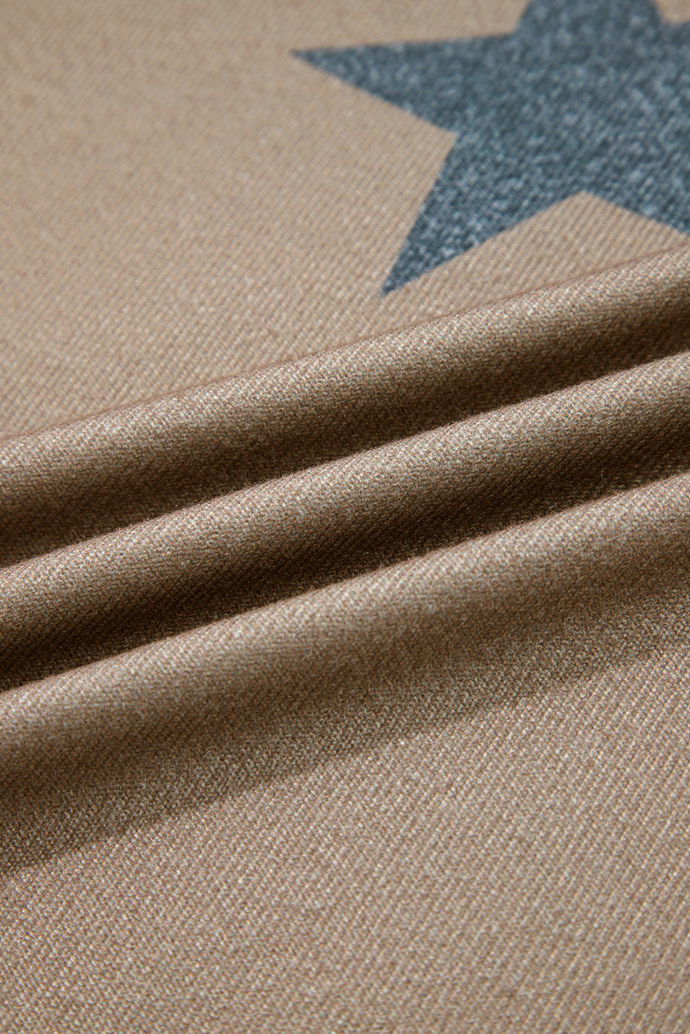 Khaki Retro Star Print Long Sleeve Drawstring Lounge Set - eAura