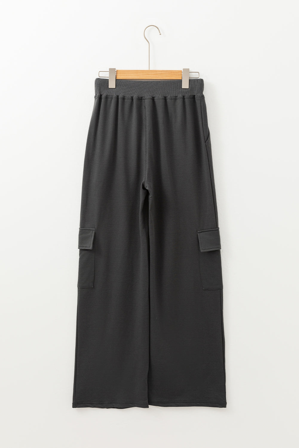 Carbon Grey Cargo Pockets Drawstring Sweatpants BB Fashion Outlet