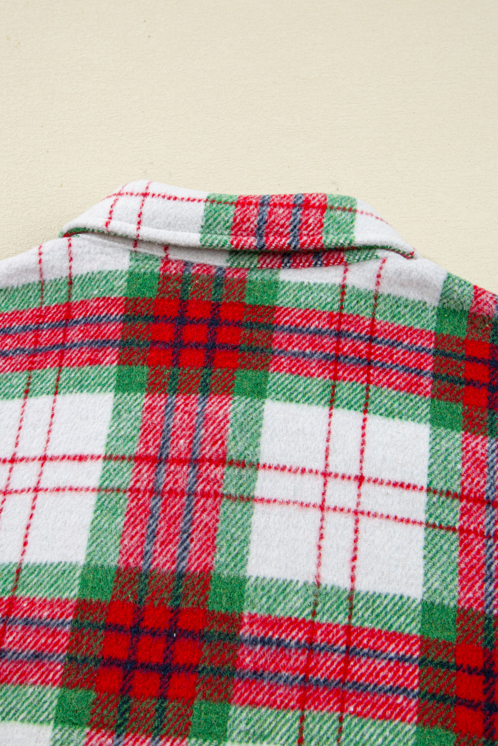 Red Plaid Casual Flannel Shacket eAura