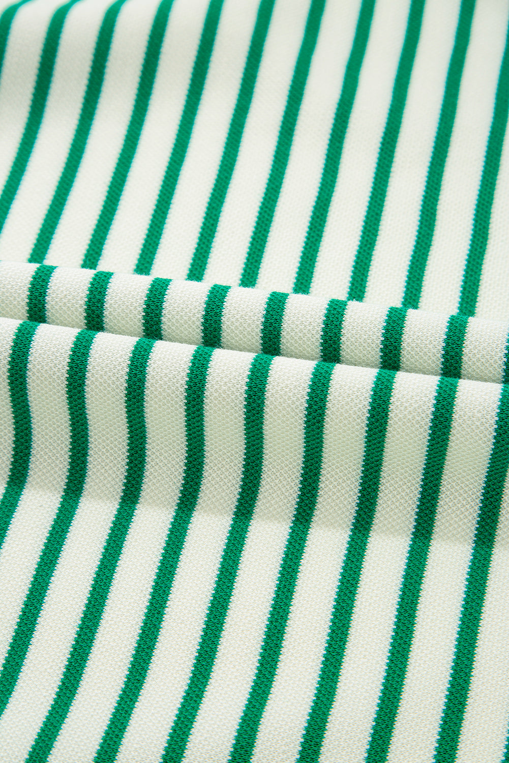Green Striped Exposed Seam Pullover Top - eAura