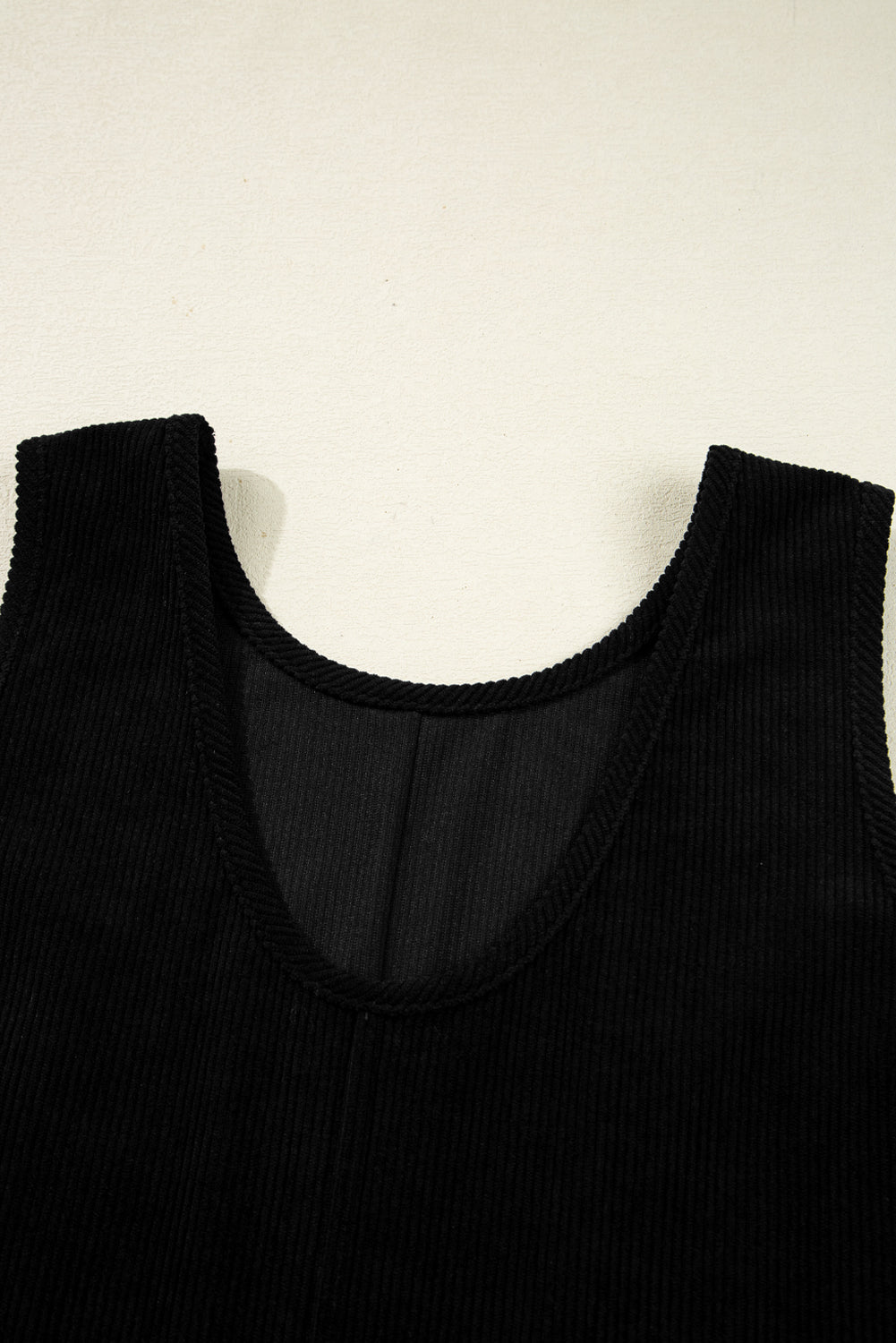Soft Corduroy Sleeveless Mini Dress With Patched Pockets - eAura