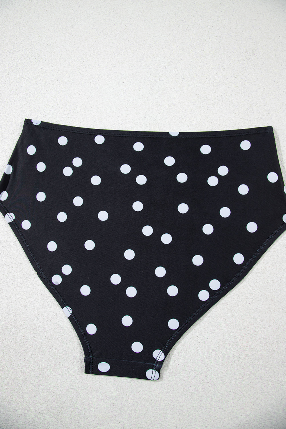 Black Polka Dot Print V Neck Tankini Set BB Fashion Outlet
