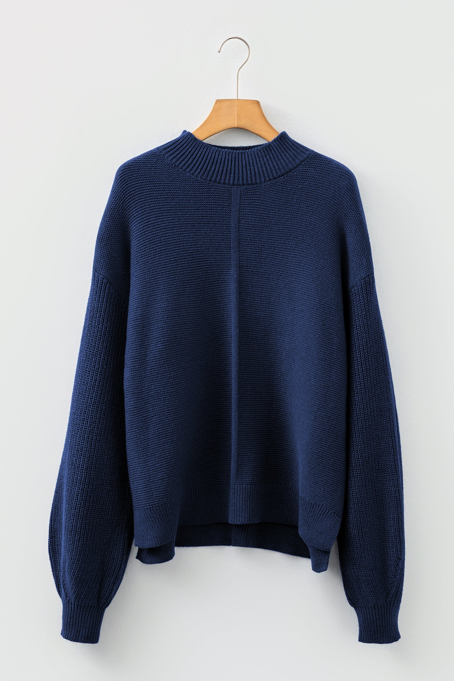 Front Seam Drop Shoulder Loose Sweater - eAura