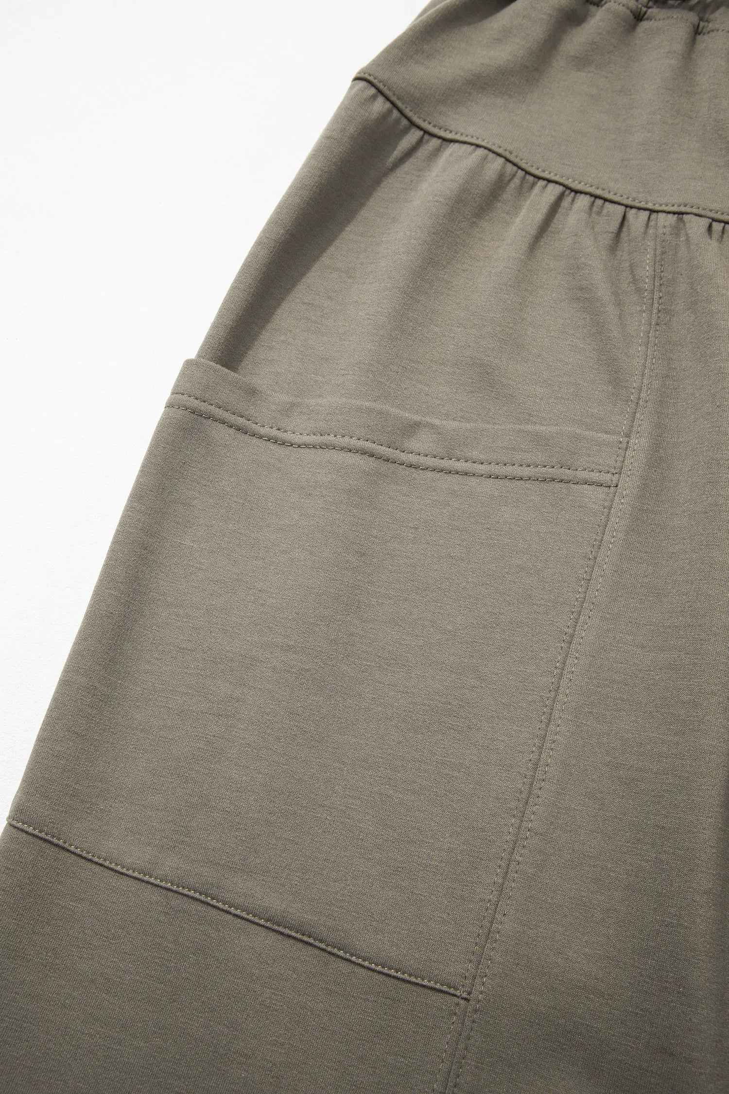 Seagrass Elastic Waist Drawstring Wide Leg Full Length Pants