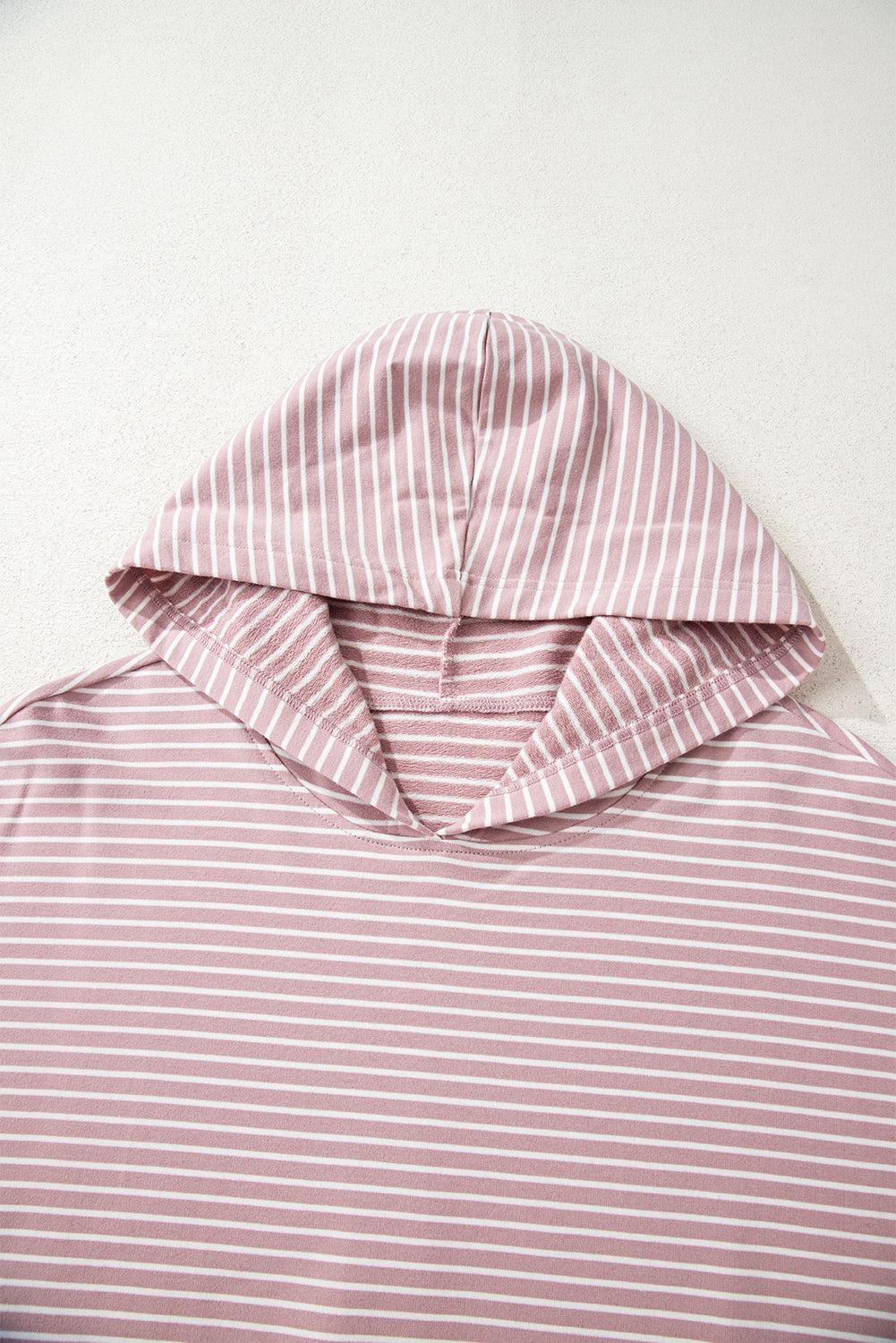 Stripe Thumbhole Side Slits Drop Shoulder Loose Fit Hoodie Dear-Lover Dropshipping