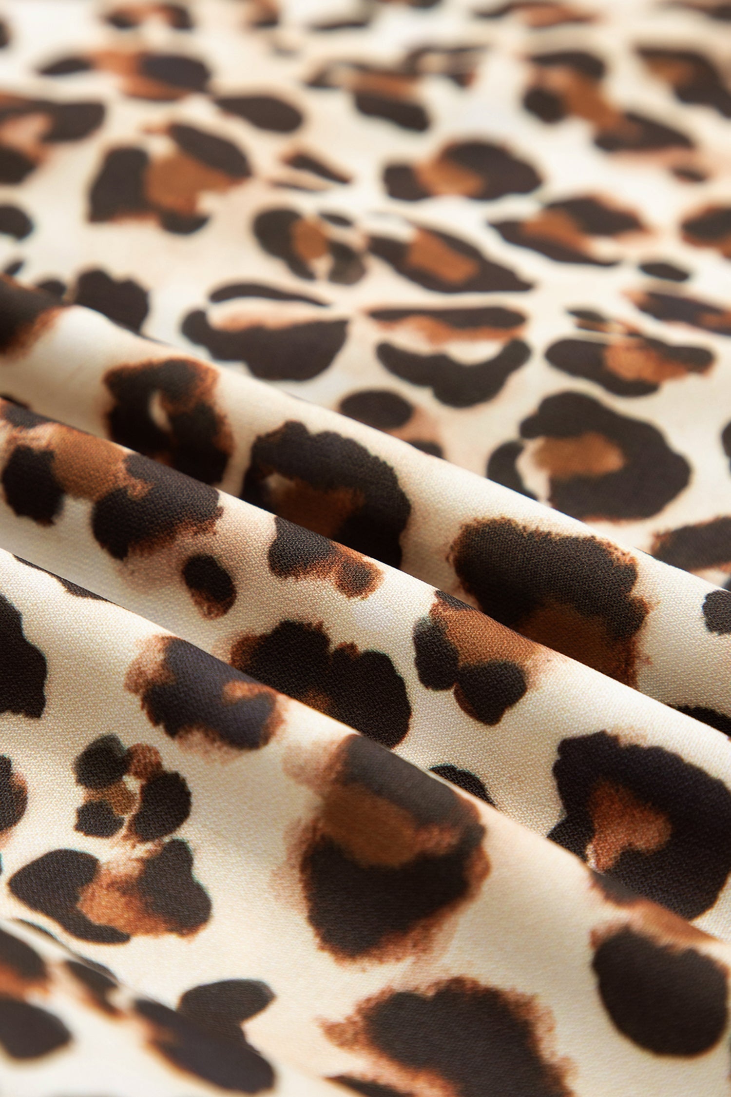 Leopard Print Striped Patchwork 3/4 Sleeve Loose Mini Dress - eAura