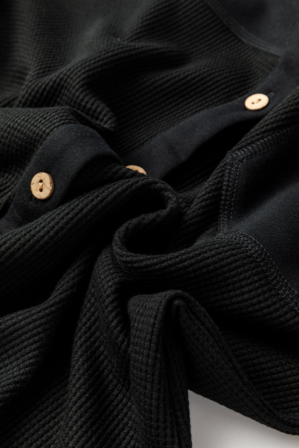 Medium Grey Waffle Textured Exposed Seam Oversized Shacket - eAura