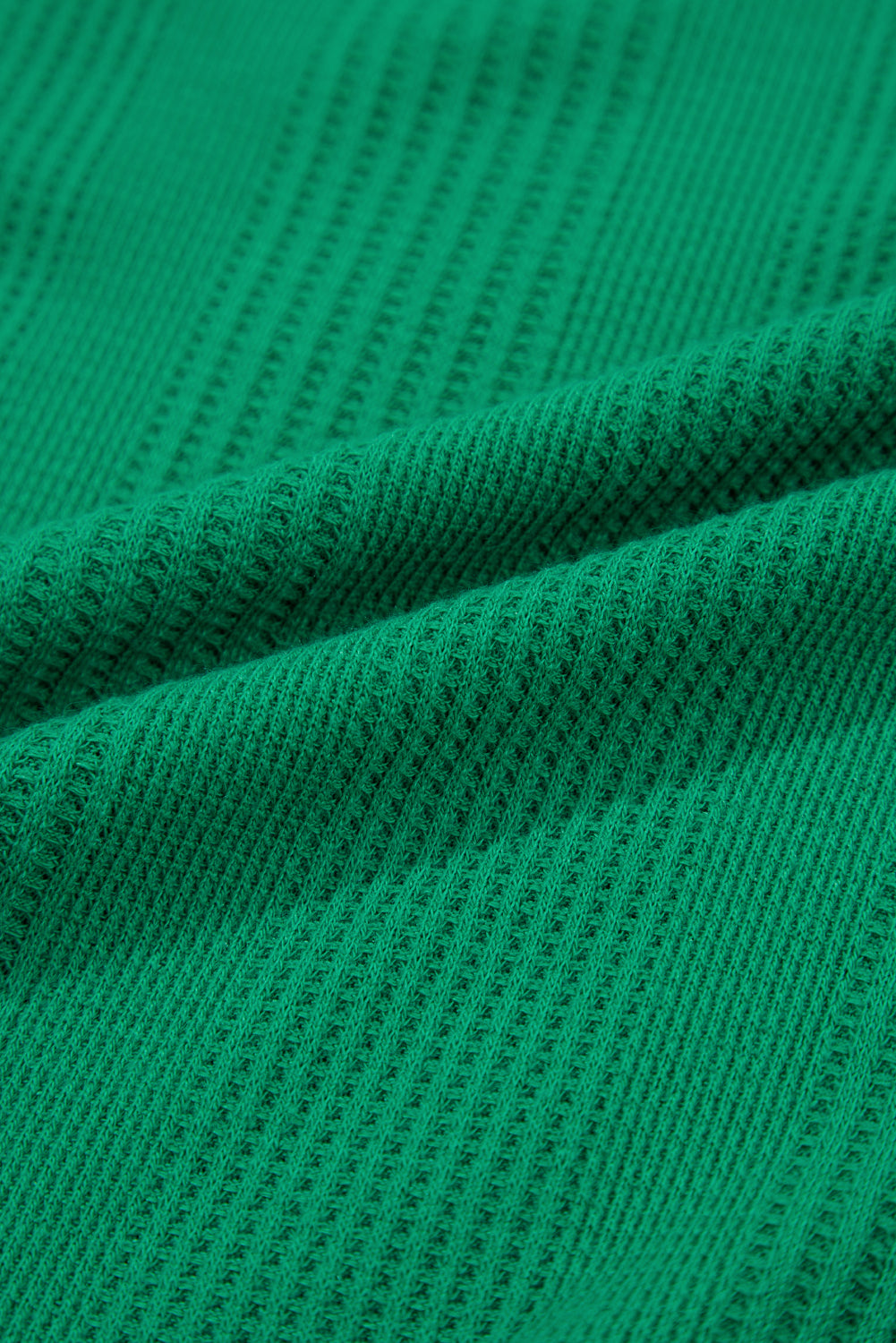 Green Solid Colour Ribbed Ruffle Tank Top and Trousers Set eAura