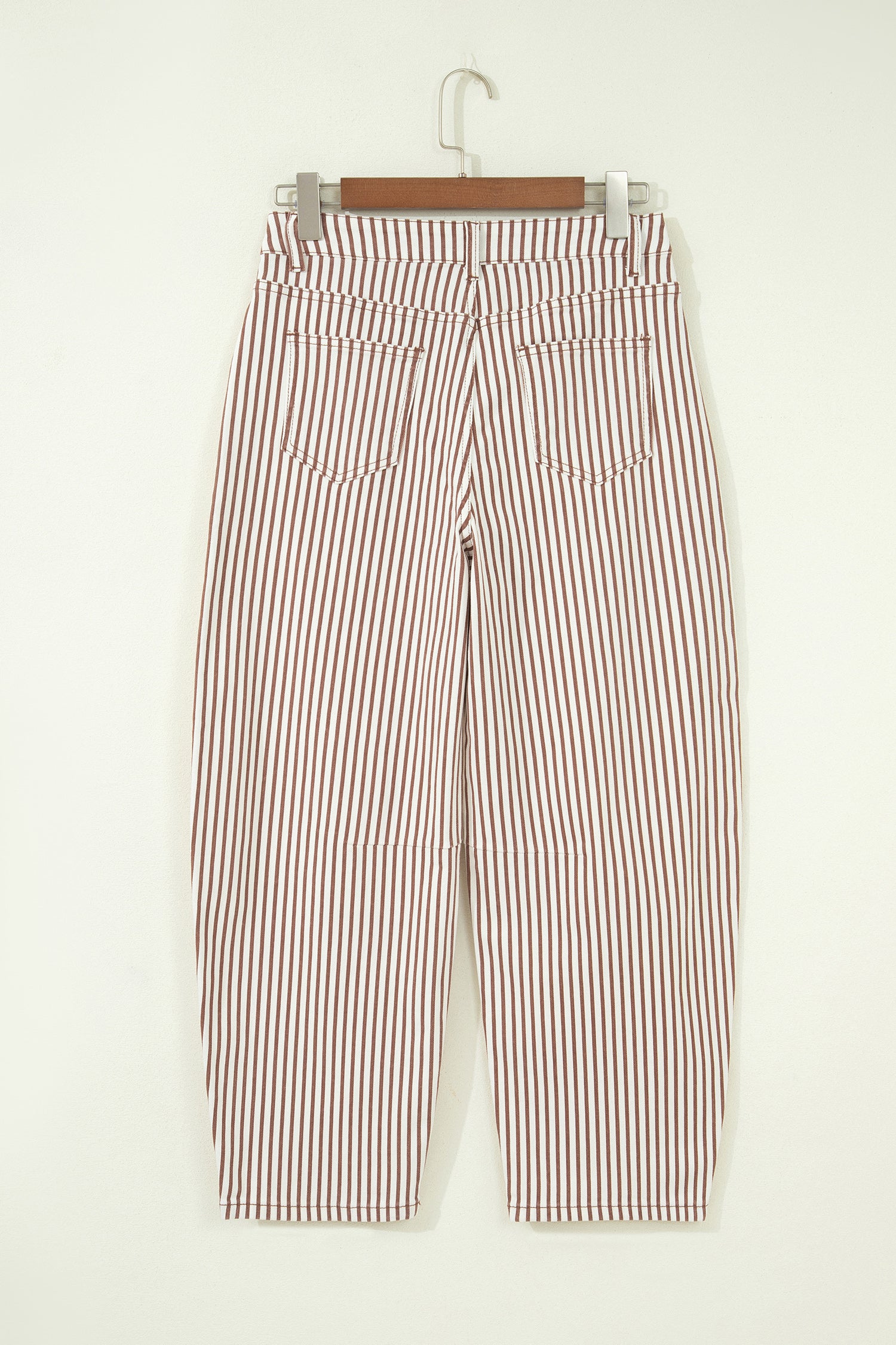 Striped Barrel Jeans – Brown, Khaki & Sky Blue