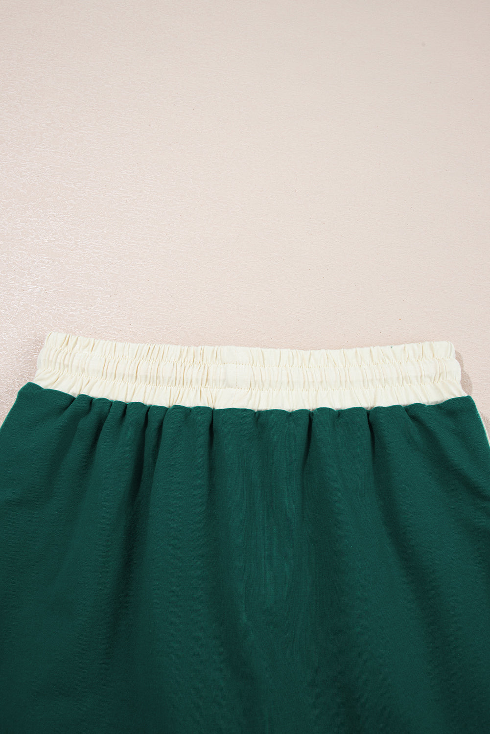 Evergreen Colourblock Edge Drop Shoulder T Shirt and Skirt 2Pcs Set Co-ord eAura