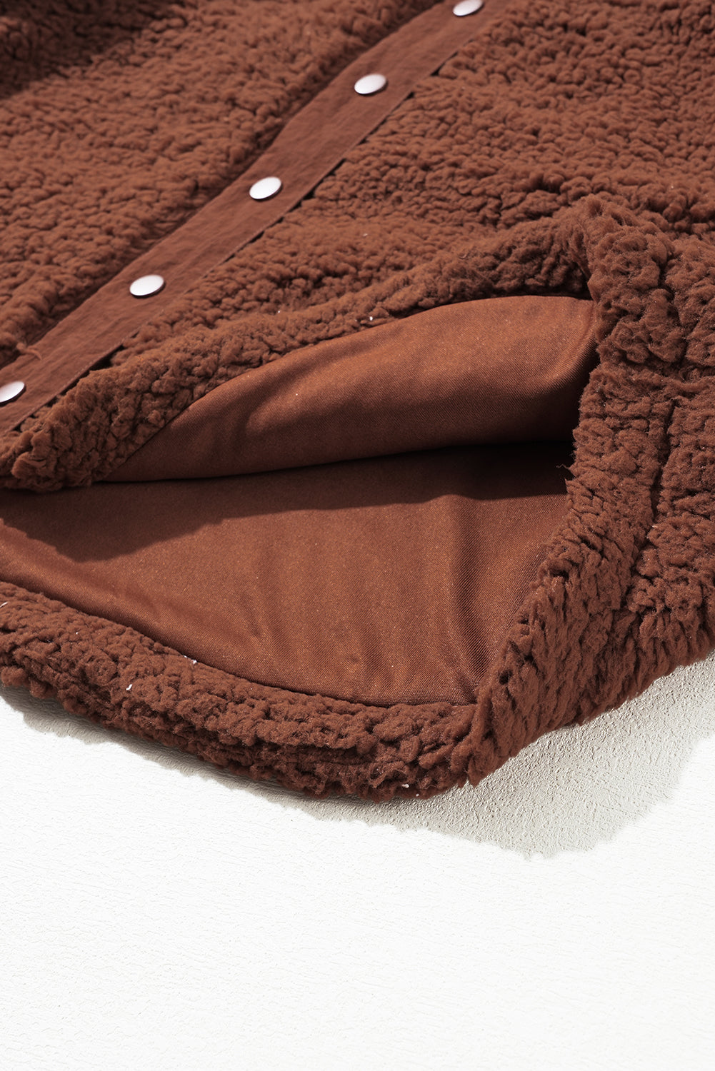 Red Clay Faux Shearling Teddy Bear Jacket Beagle Boutique Fashion Outlet