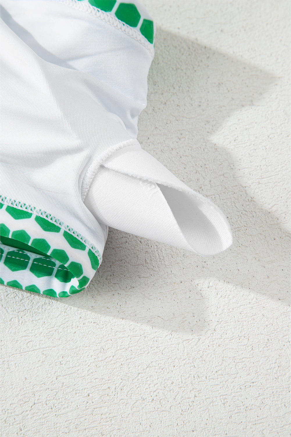 Green Floral Print One Shoulder High Waist Bikini Set eAura