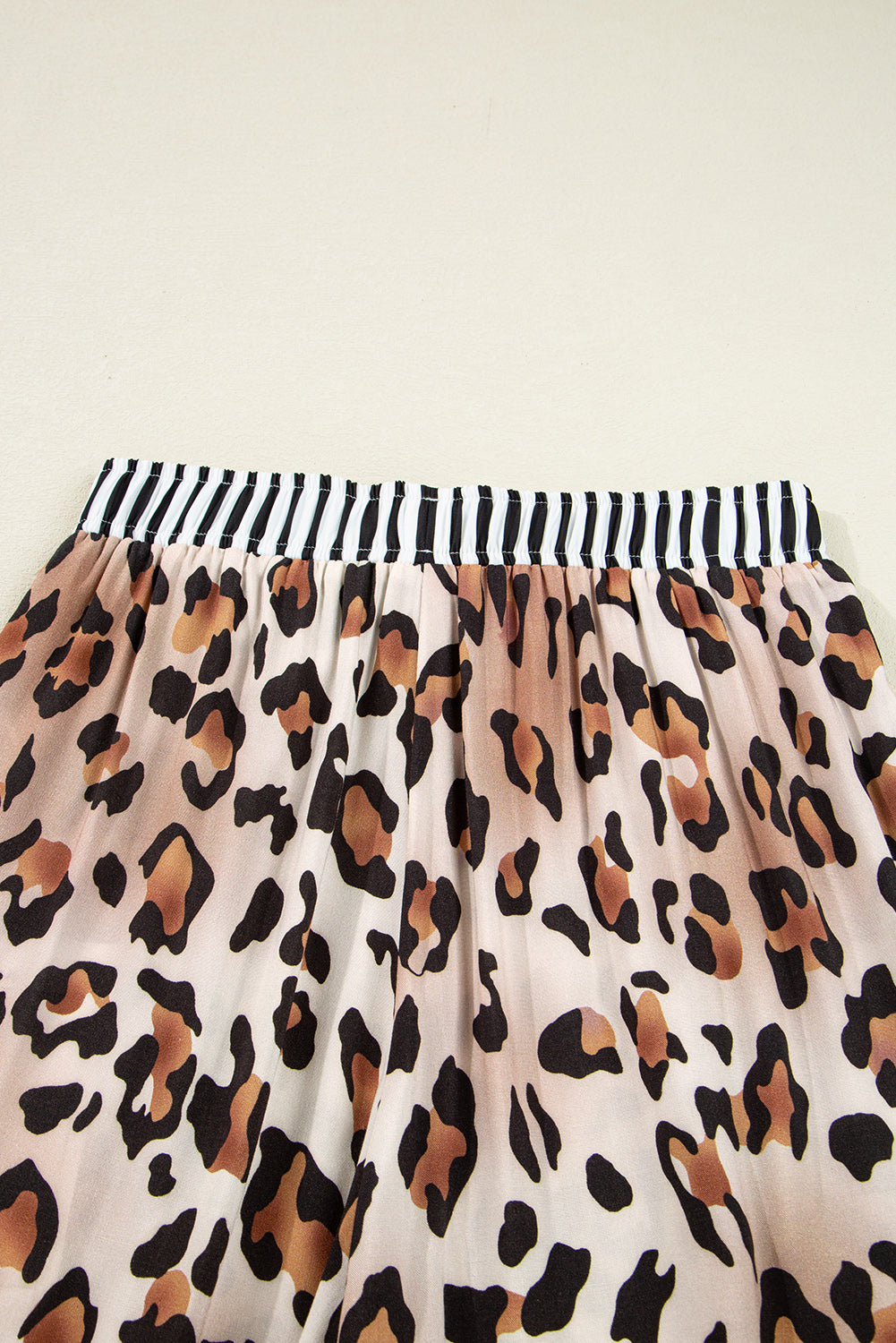 Leopard Print Striped Edge Shirt Pyjama Set - eAura