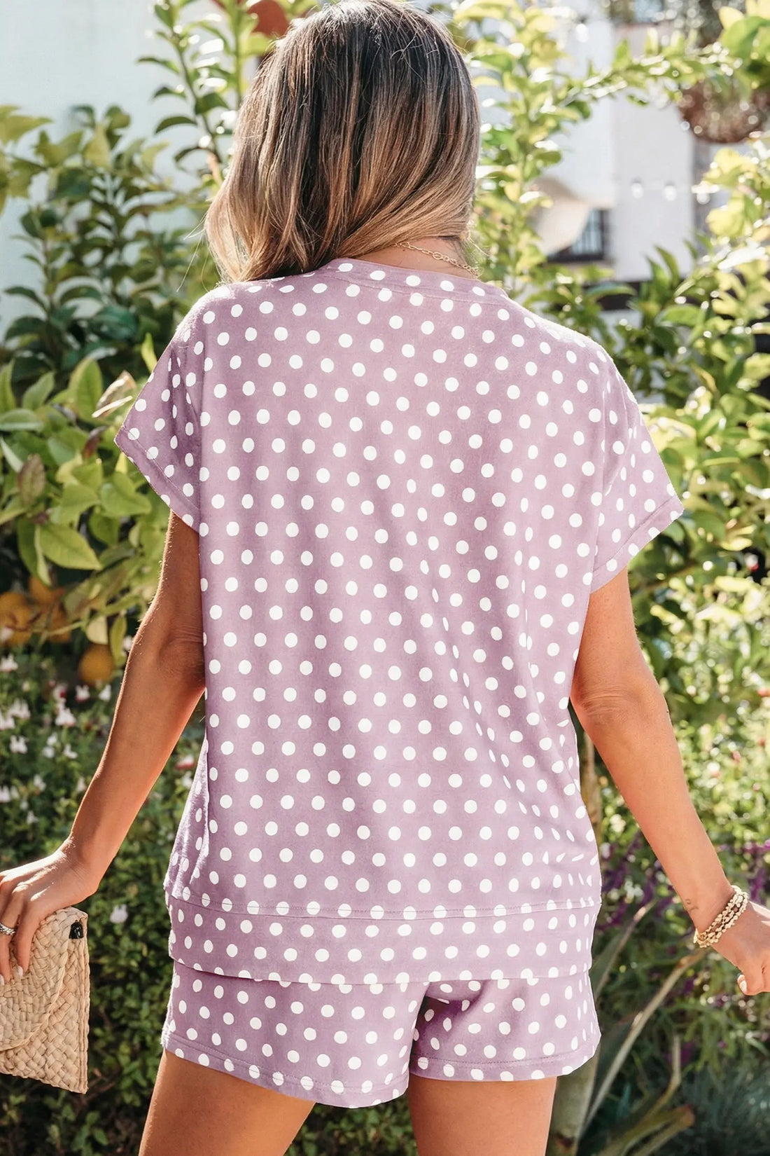 Polka Dot Print Co-ord Short Set