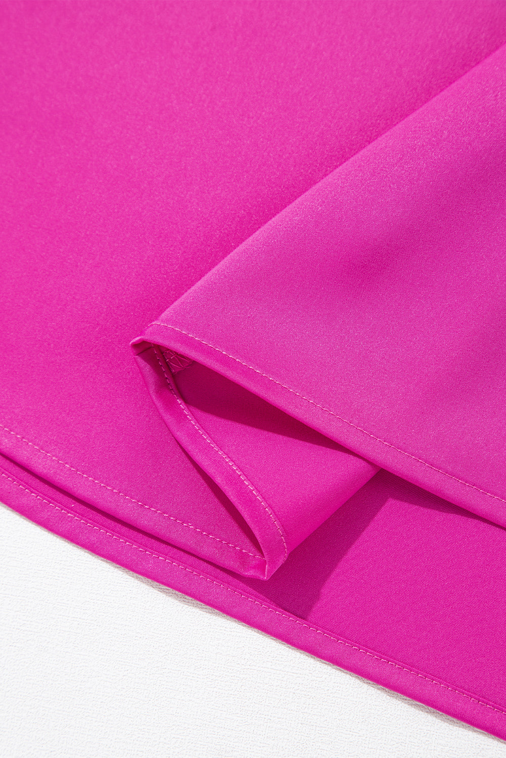 Bright Pink Silky V Neck Dolman Blouse eAura
