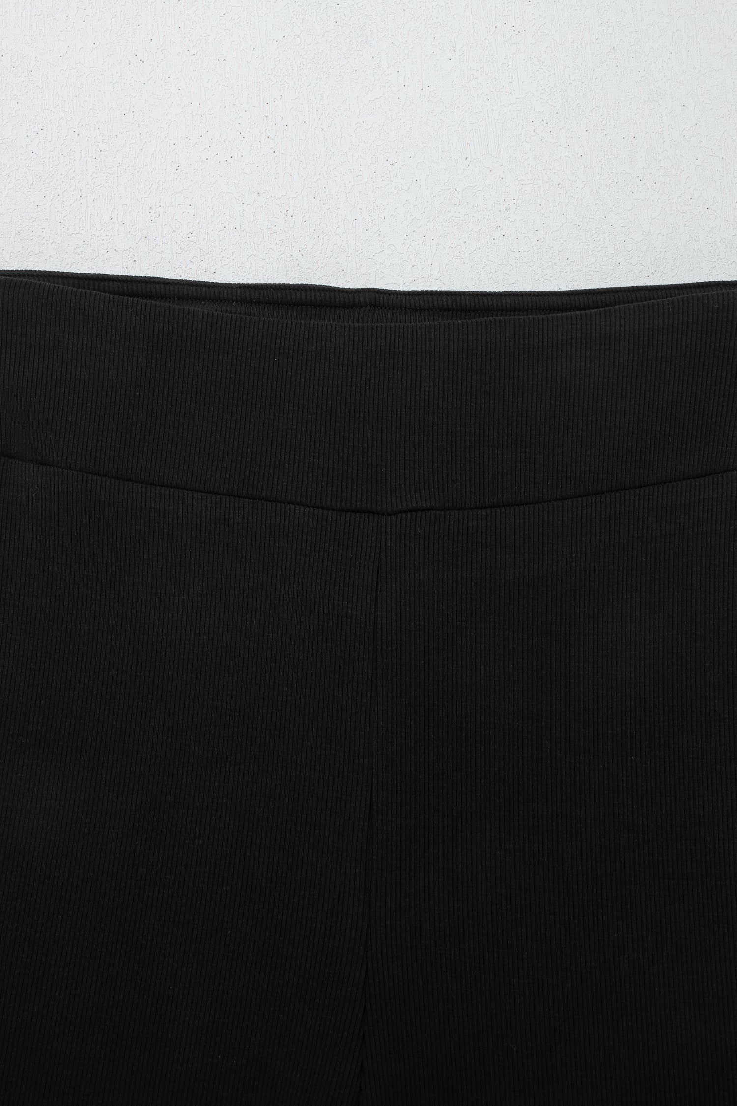 Oversize Slit Sweatshirt and Ribbed Leggings Co-ord Set