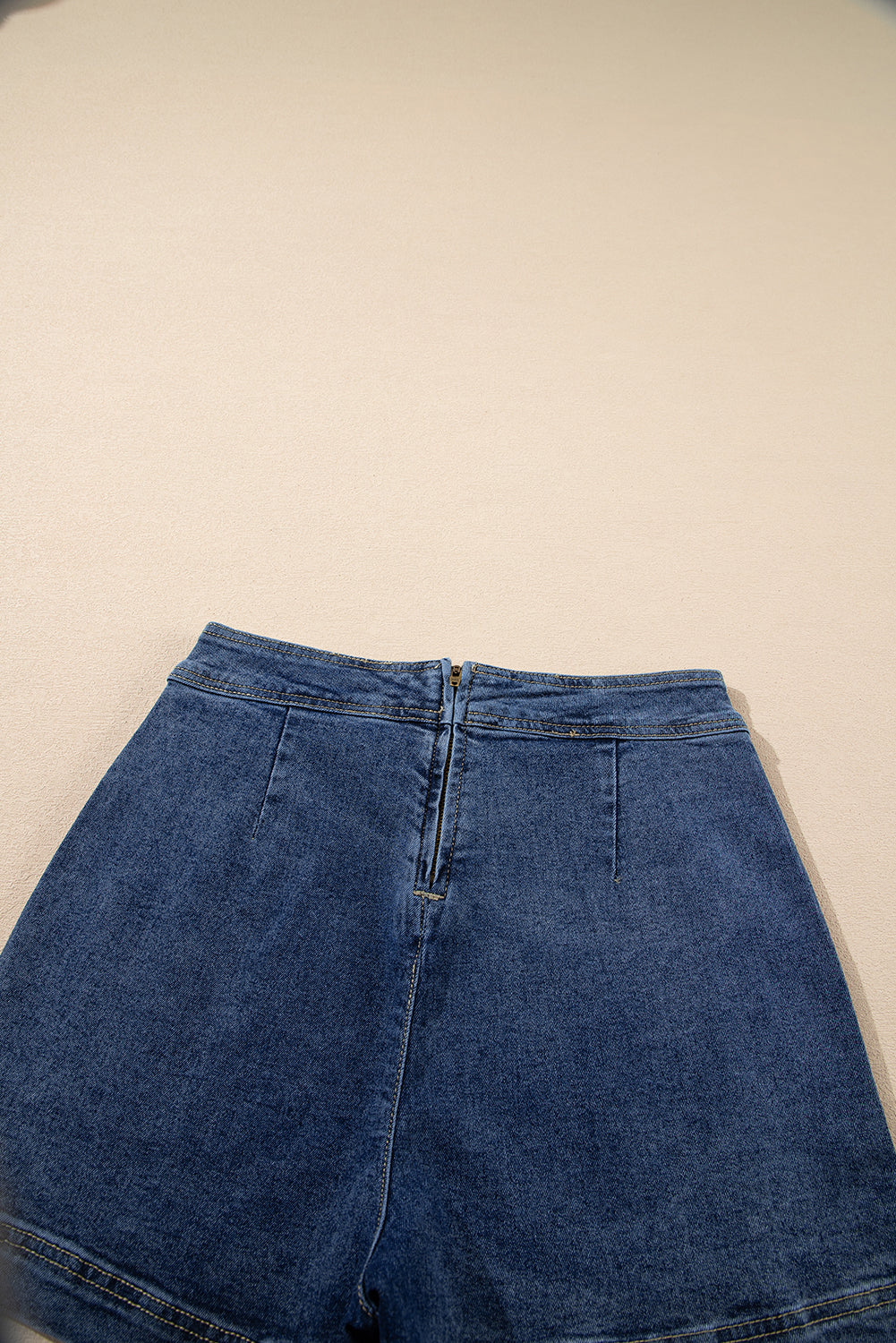 Ashleigh Blue Faux Wrapped Mini Denim Skort eAura