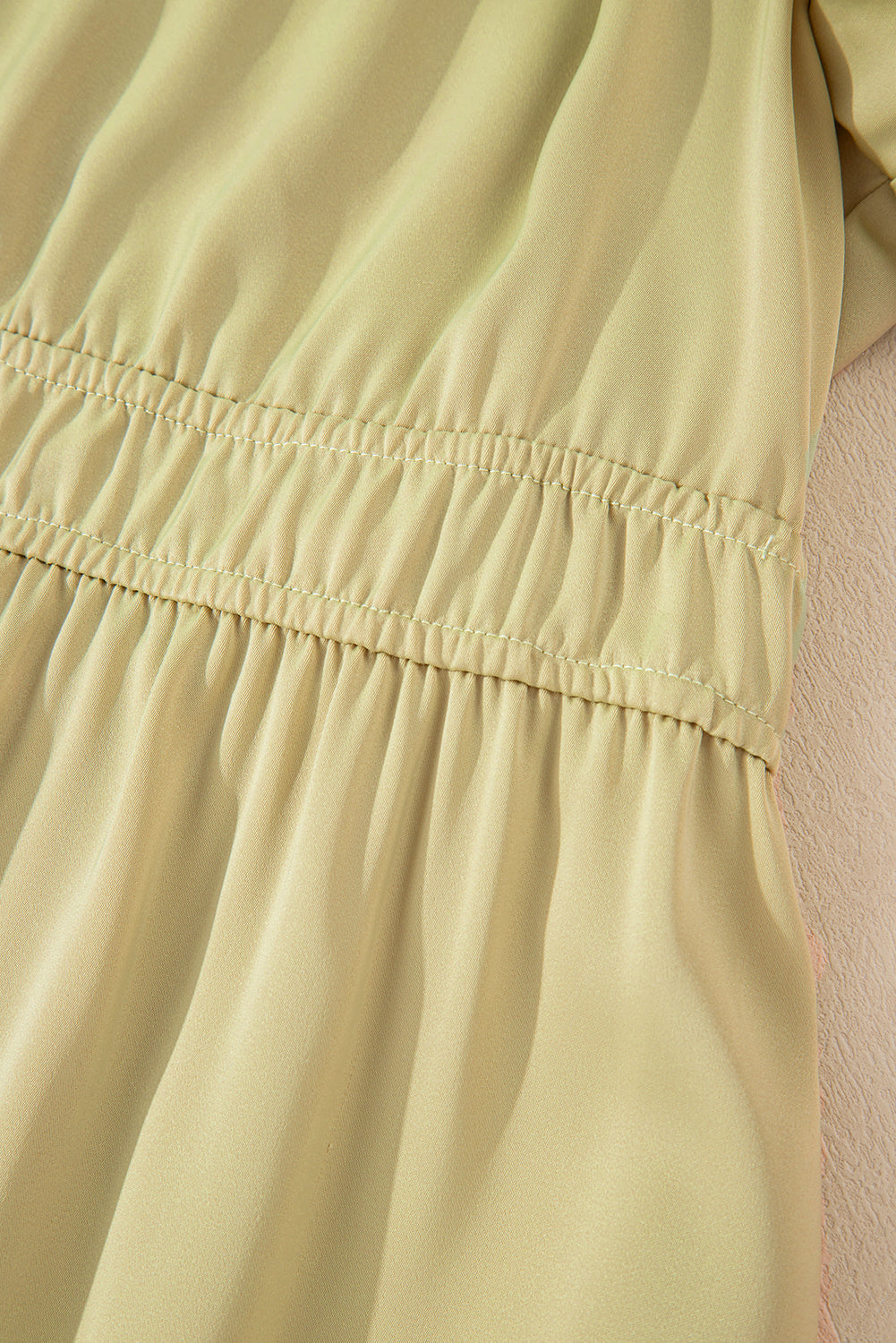 Laurel Green Notched V Neck Puff Sleeve Tiered Plus Size Maxi Dress BB Fashion Outlet
