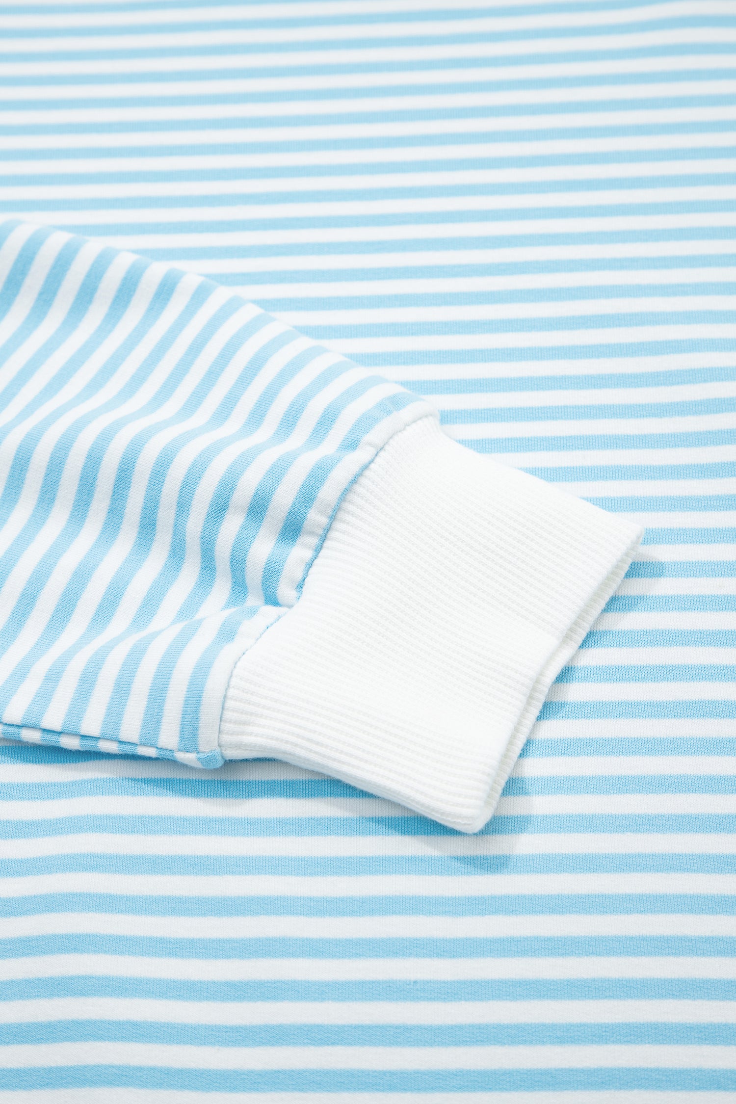 Stripe Oversize Mock Neck Sweatshirt and Shorts Set
