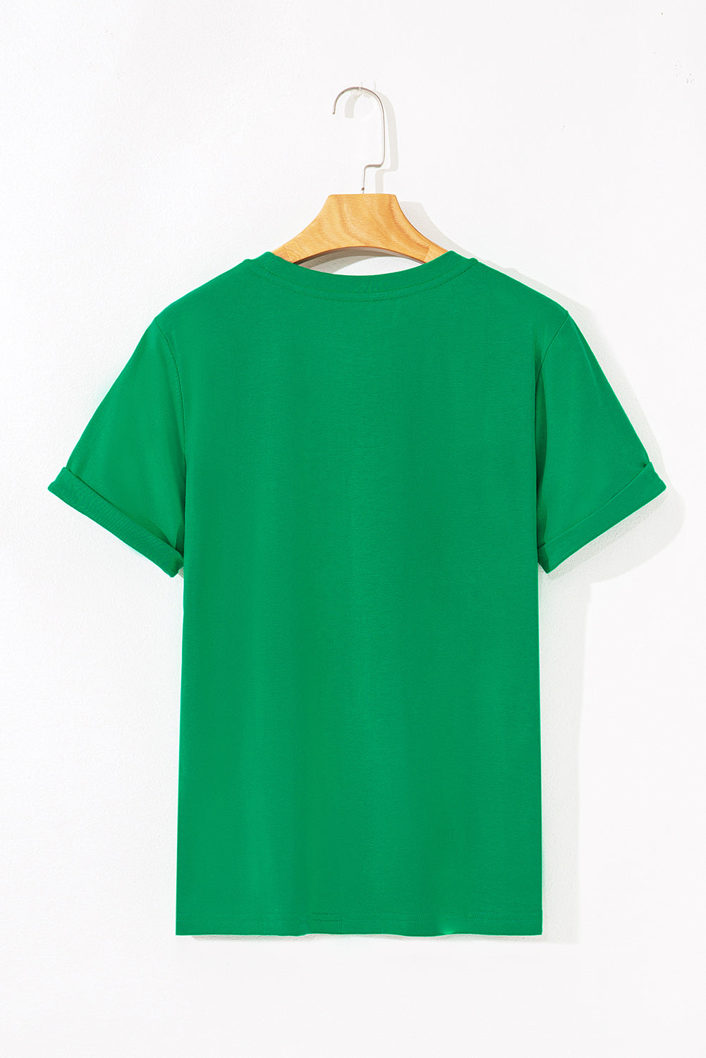 Casual Plain Crew Neck Tee T-Shirt