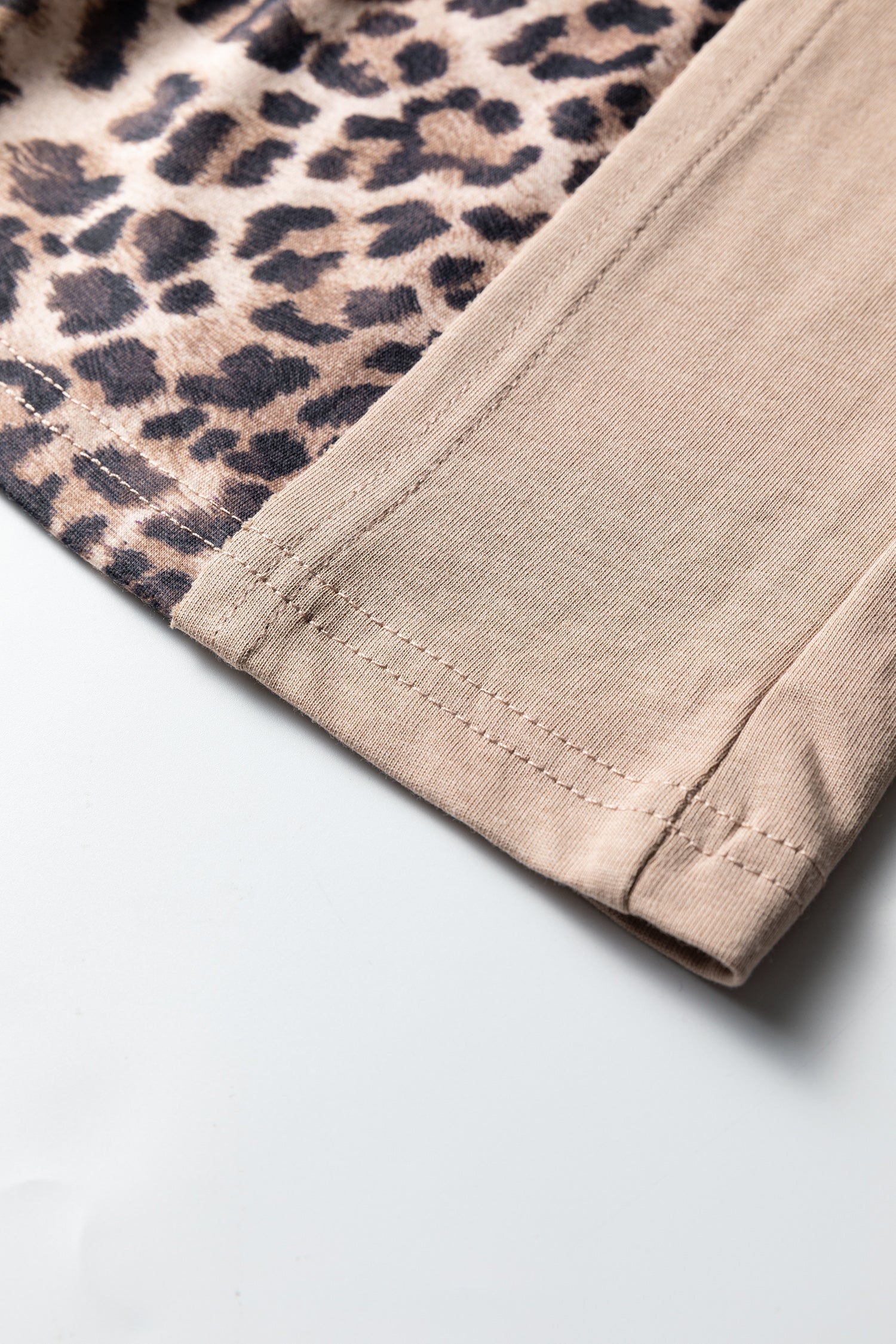 Mineral Wash Leopard Patchwork Wide Leg Trousers - Bottoms/Wide