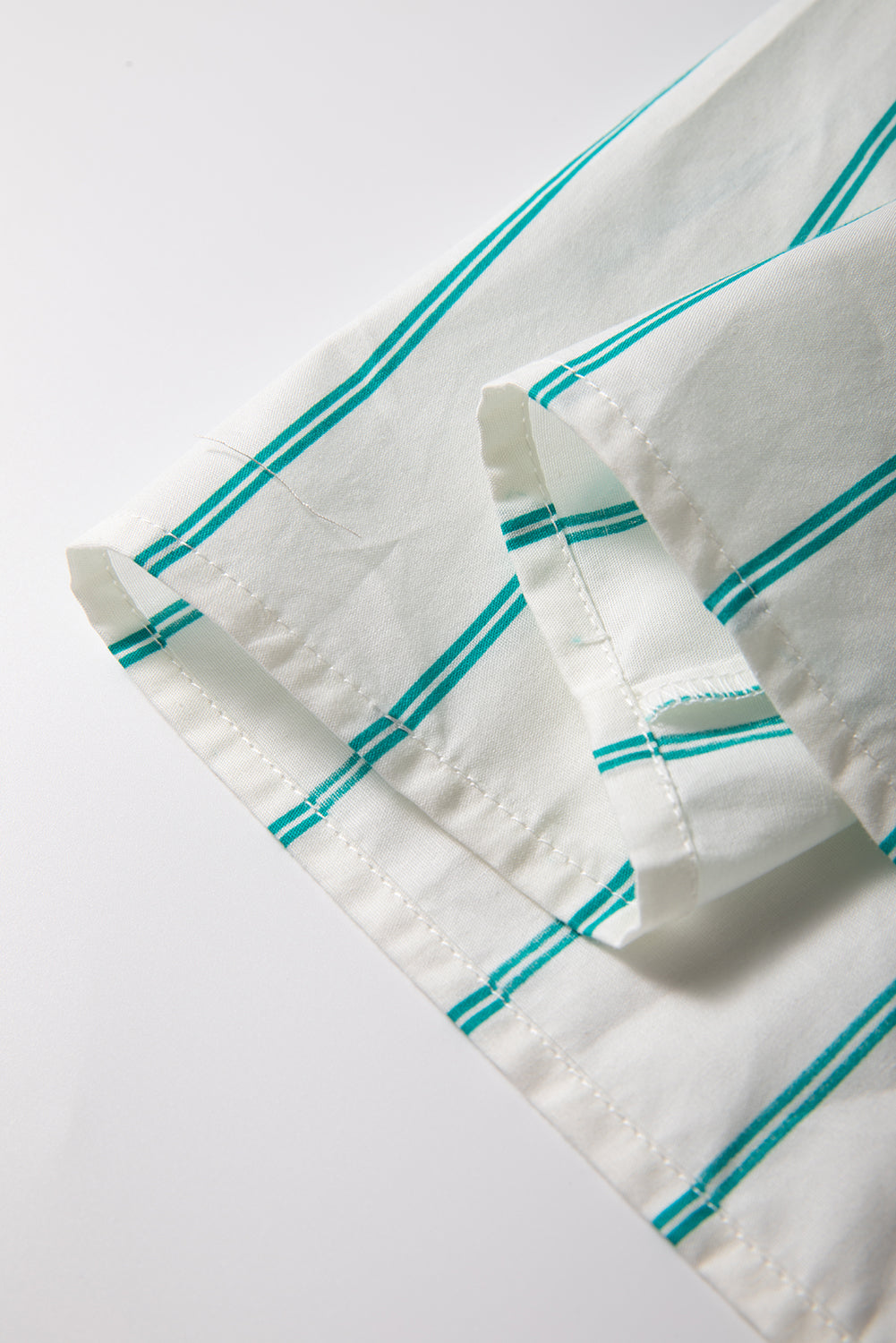 Mint Green St Patricks Striped Wide Short Sleeve Shift Mini Shirt Dress eAura