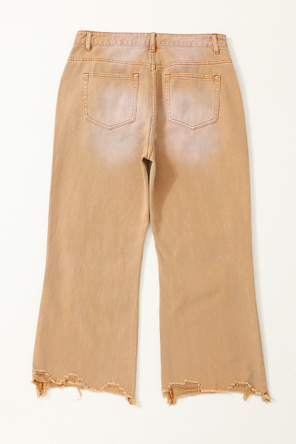 Black Distressed Hollow-out High Waist Cropped Flare Jeans Beagle Boutique Fashion Outlet