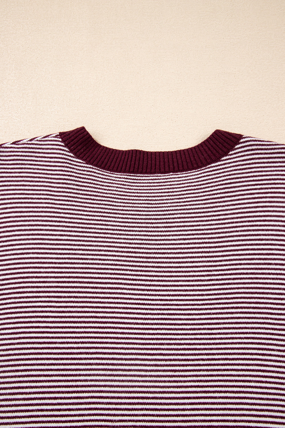 Striped Dolman Oversize Tunic Sweater - eAura