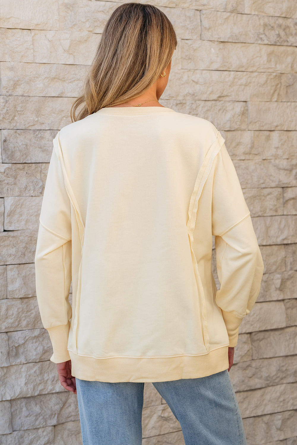 Apricot LOVE PATCH Graphic Oversized Sweatshirt eAura