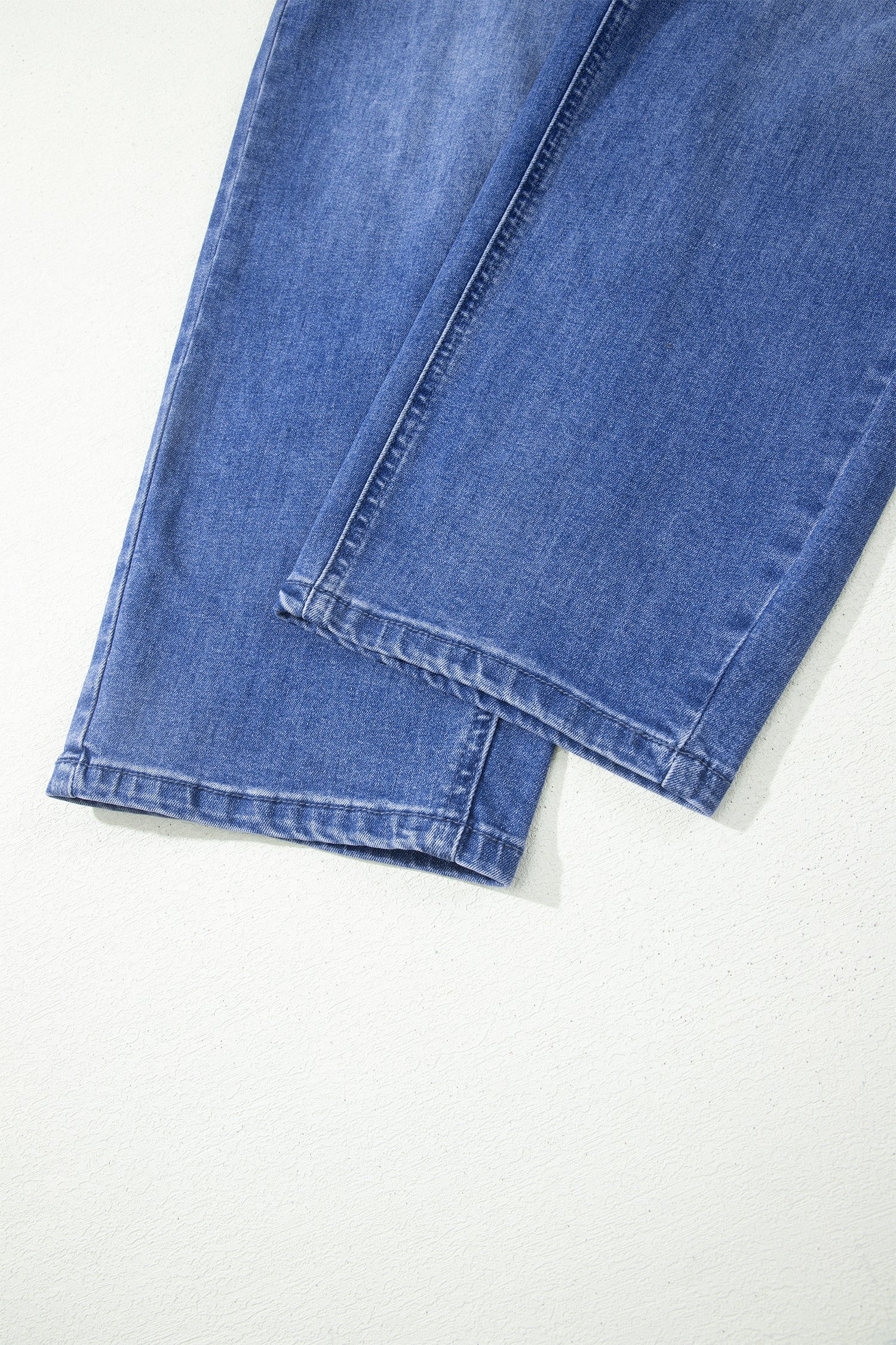 Drawstring Waist Ankle Length Casual Jeans Regular Fit Pocket Detail Denim Pants – Ashleigh Blue