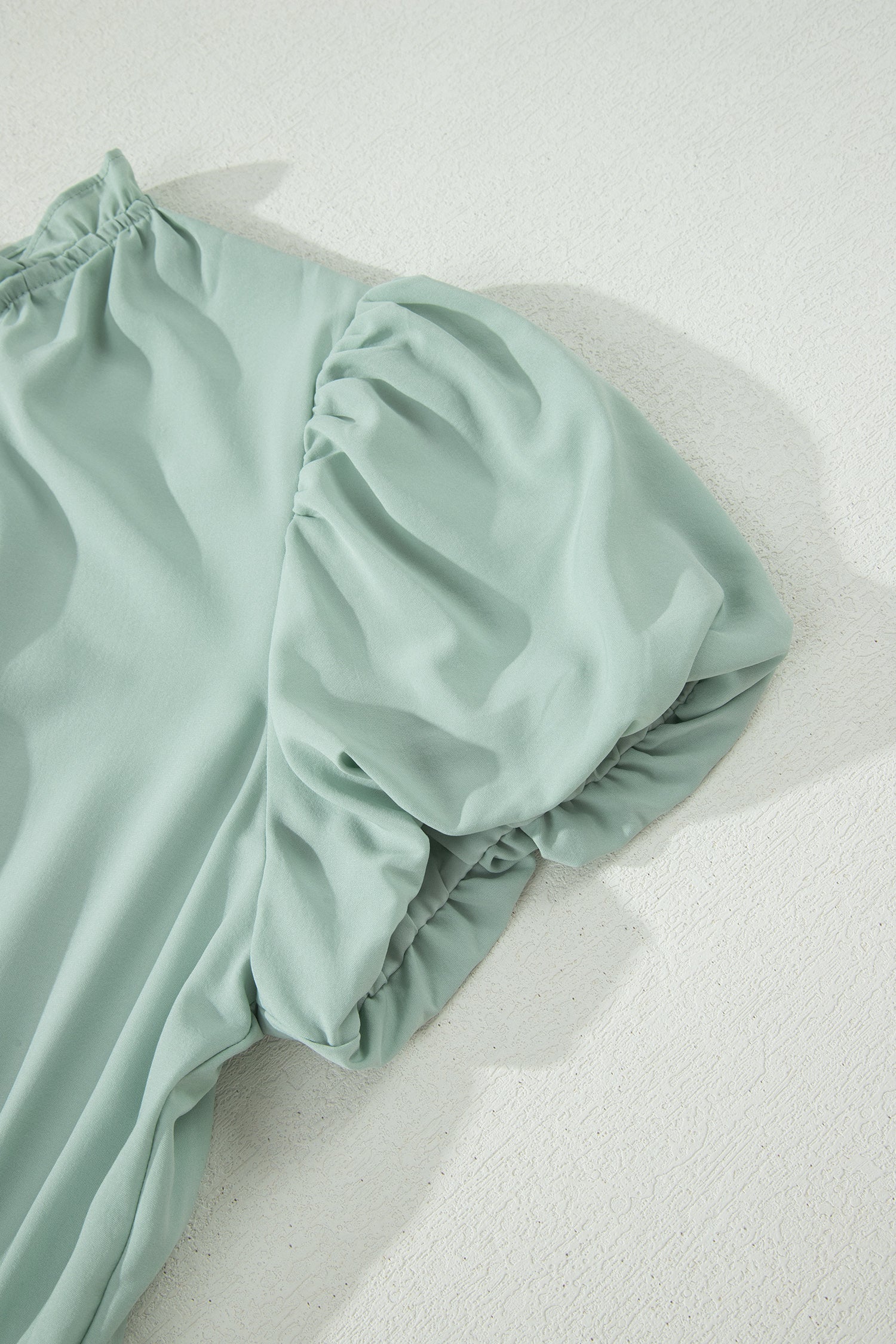 Women's V-Neck Puff Sleeve Tiered Maxi Dress
