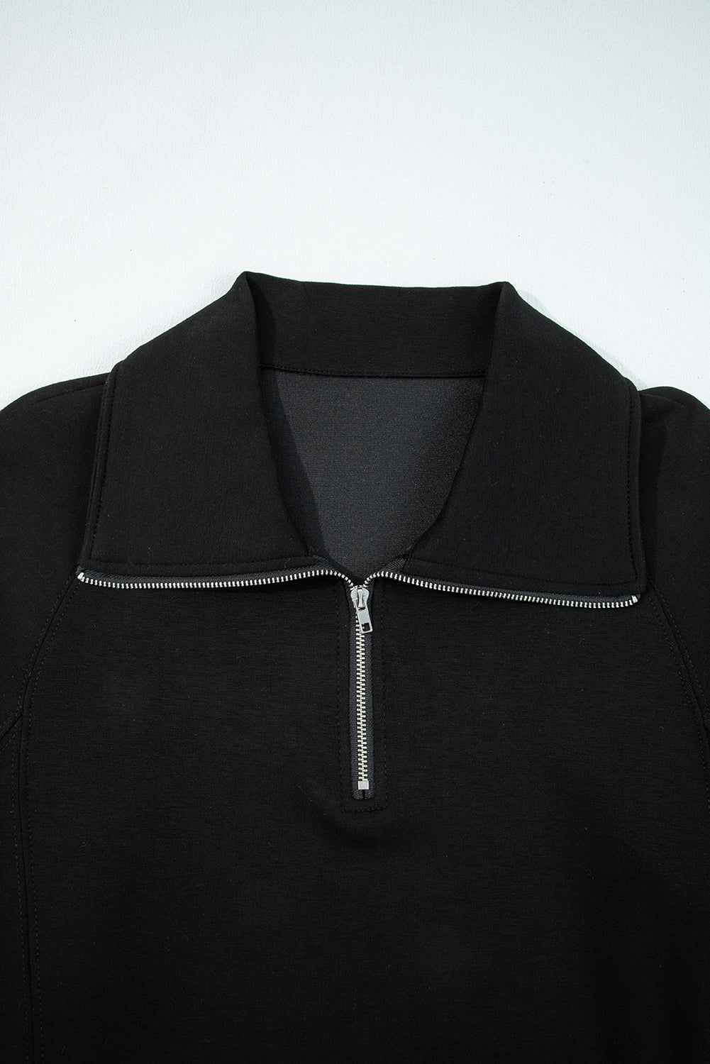 Zip Collar Long Sleeve Top and Drawstring Trousers Co-ord Set - eAura