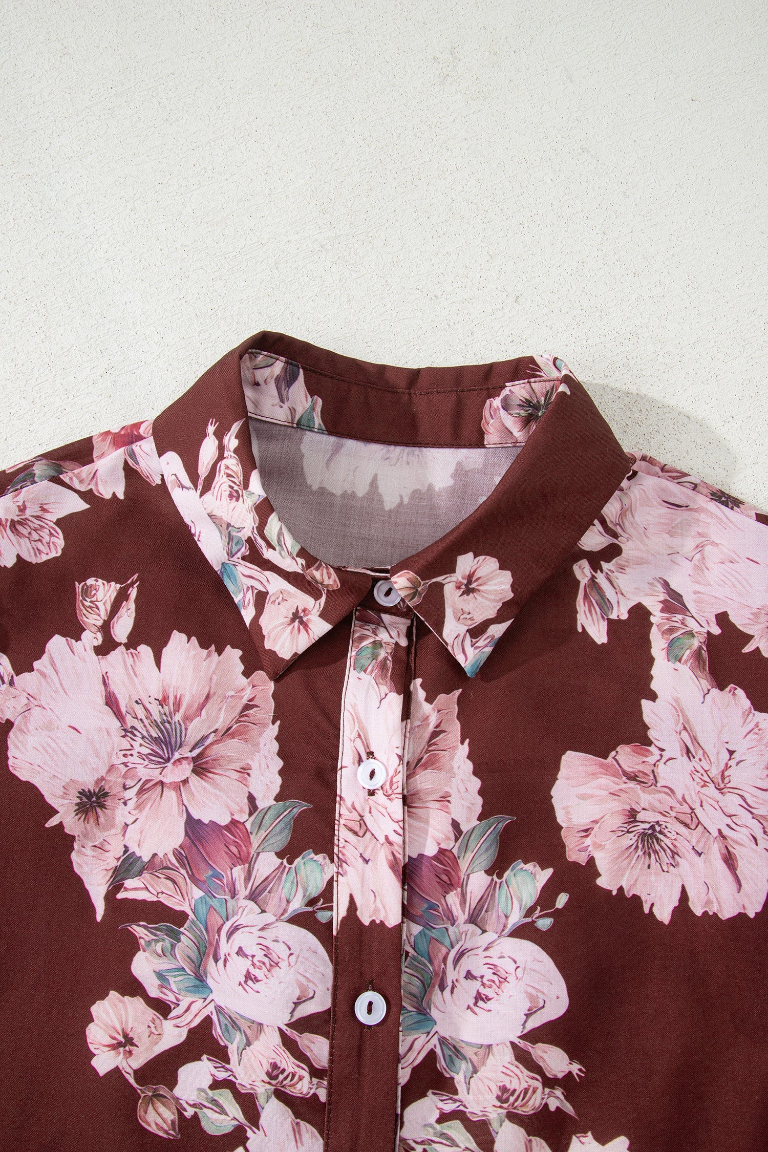 Floral Puff Sleeve Lightweight Shirt - eAura
