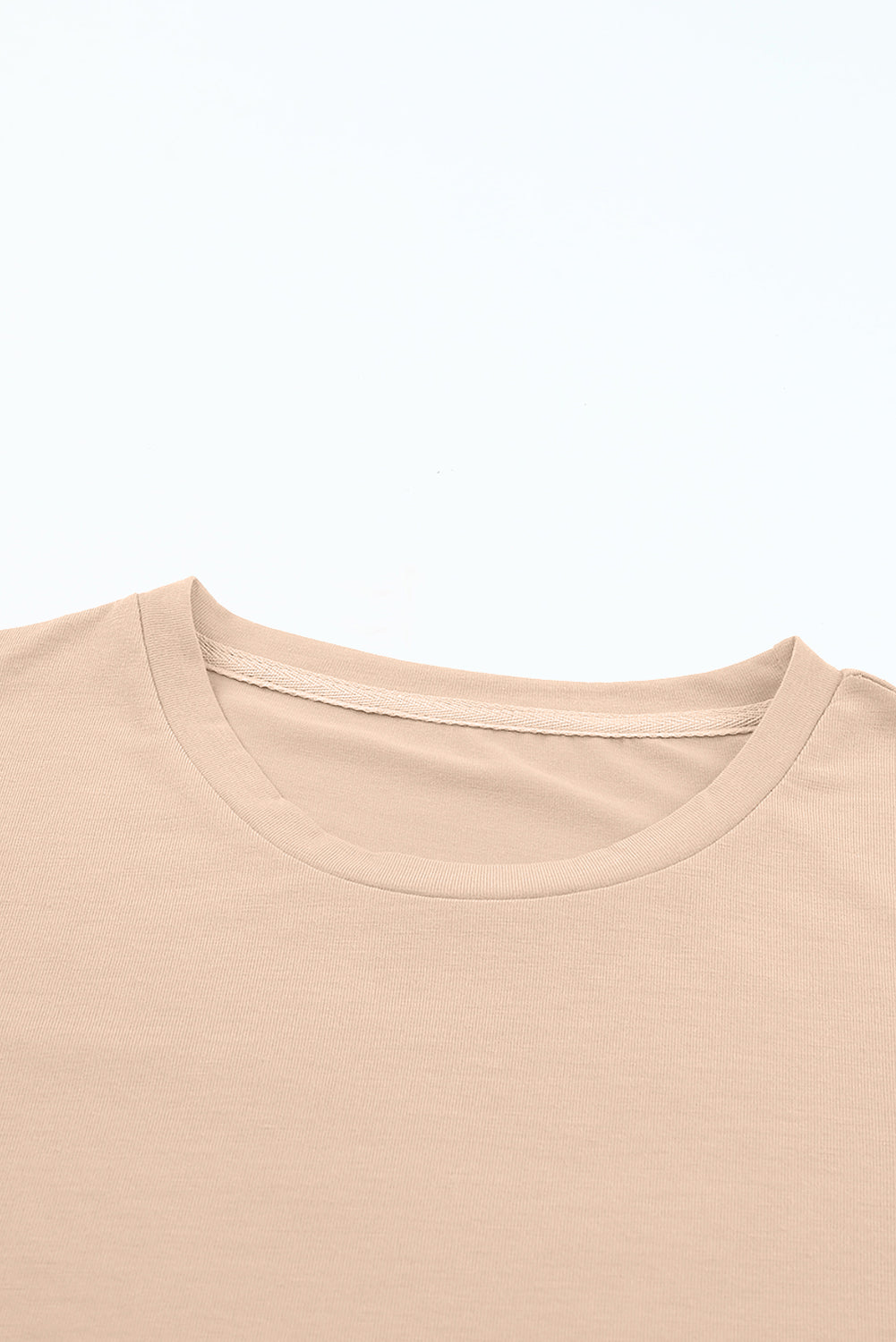 Casual Plain Crew Neck Tee T-Shirt