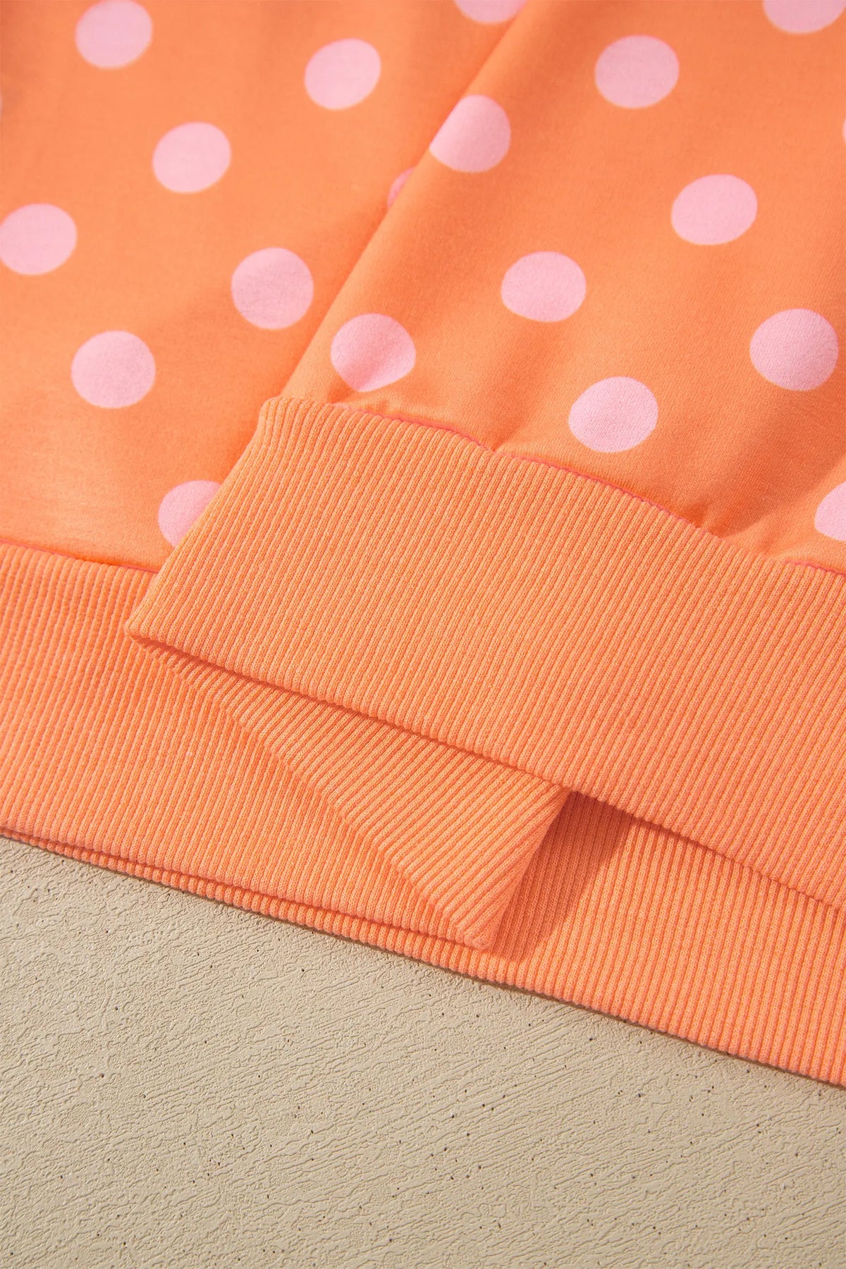 Polka Dot Hooded Long Sleeve Top Casual Mini Skort Set – Khaki