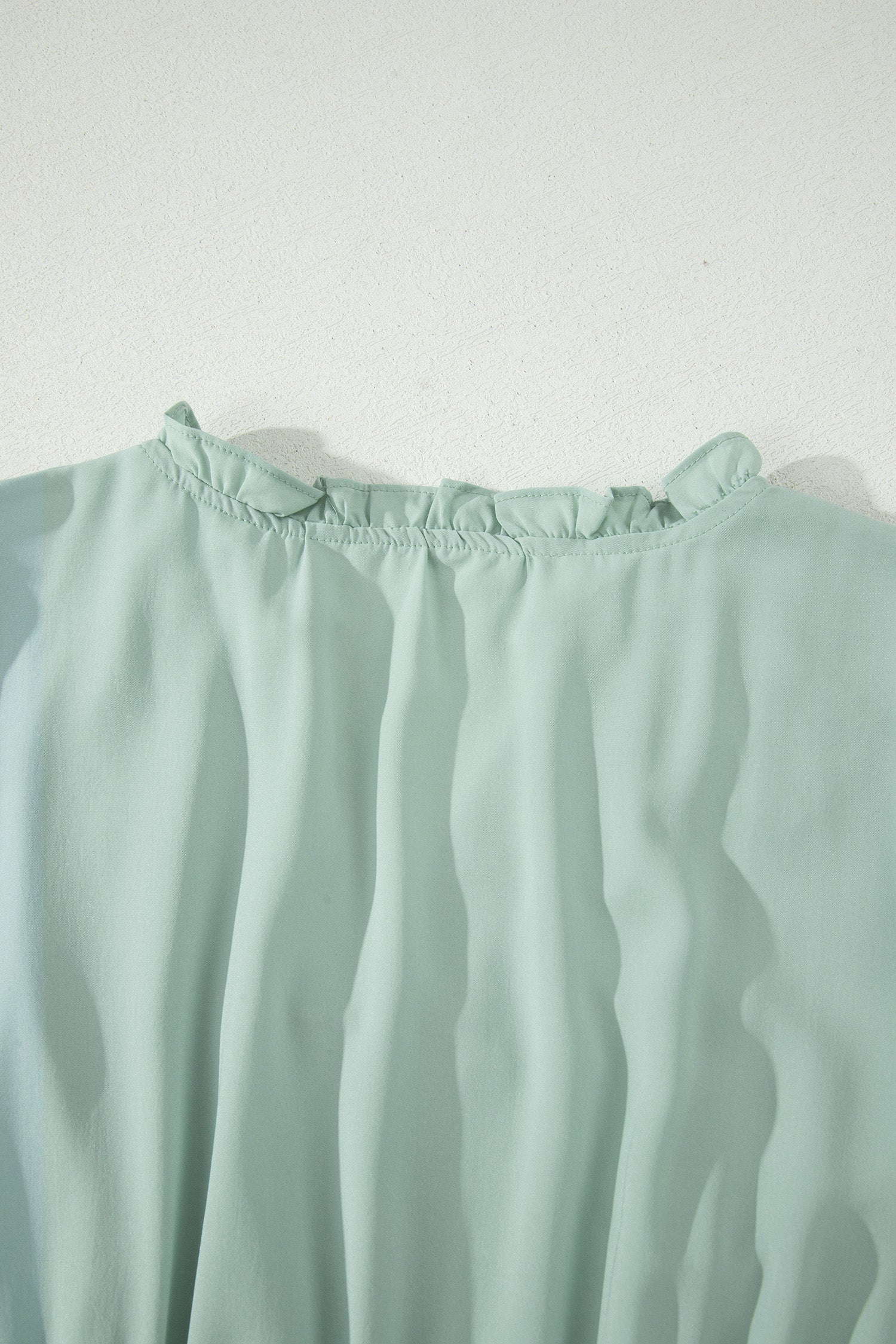 Women's V-Neck Puff Sleeve Tiered Maxi Dress