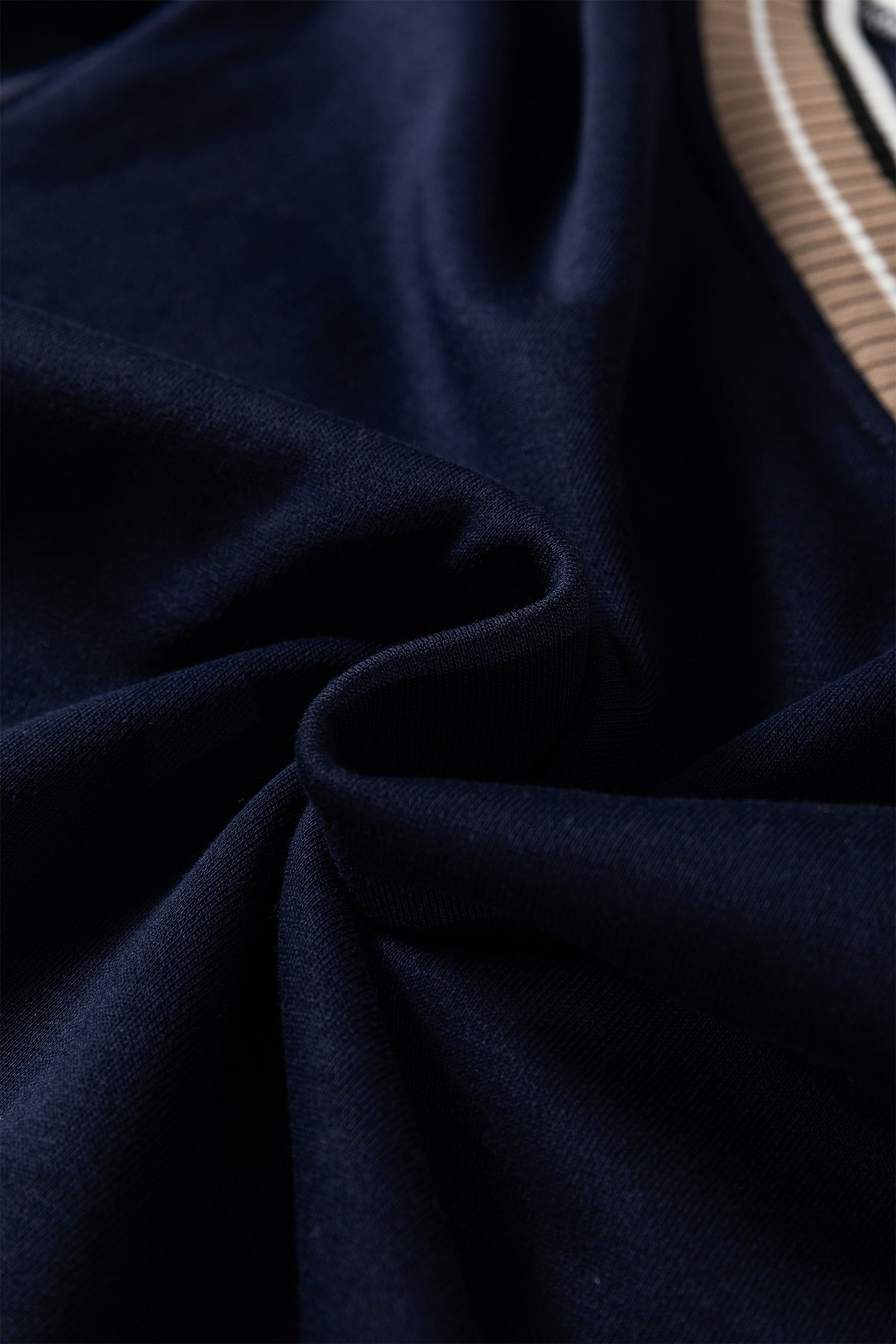 Varsity Contrast Striped Trim V-Neck Sweatshirt - eAura