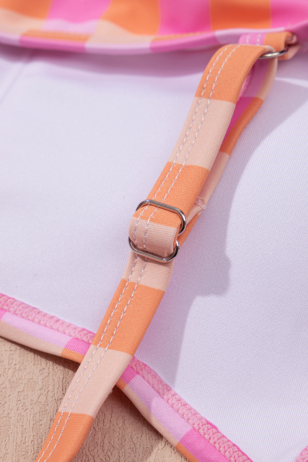 Pink 3pcs Gingham High Waist Bikini & Sarong eAura